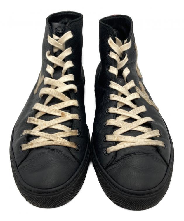 中古・古着通販】GUCCI (グッチ) ハイカットスニーカー ブラック