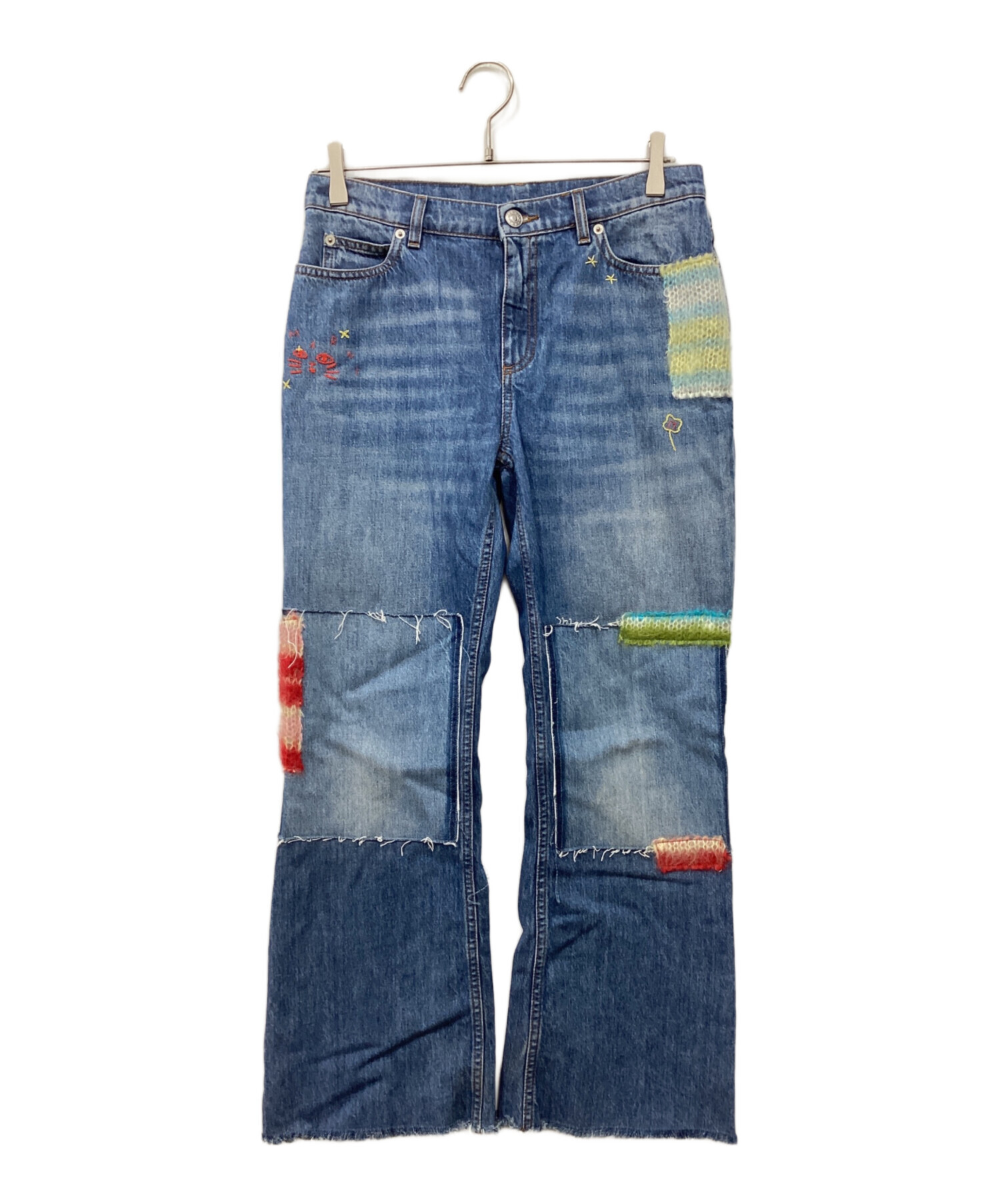 中古・古着通販】MARNI (マルニ) パッチワークデニムパンツ インディゴ
