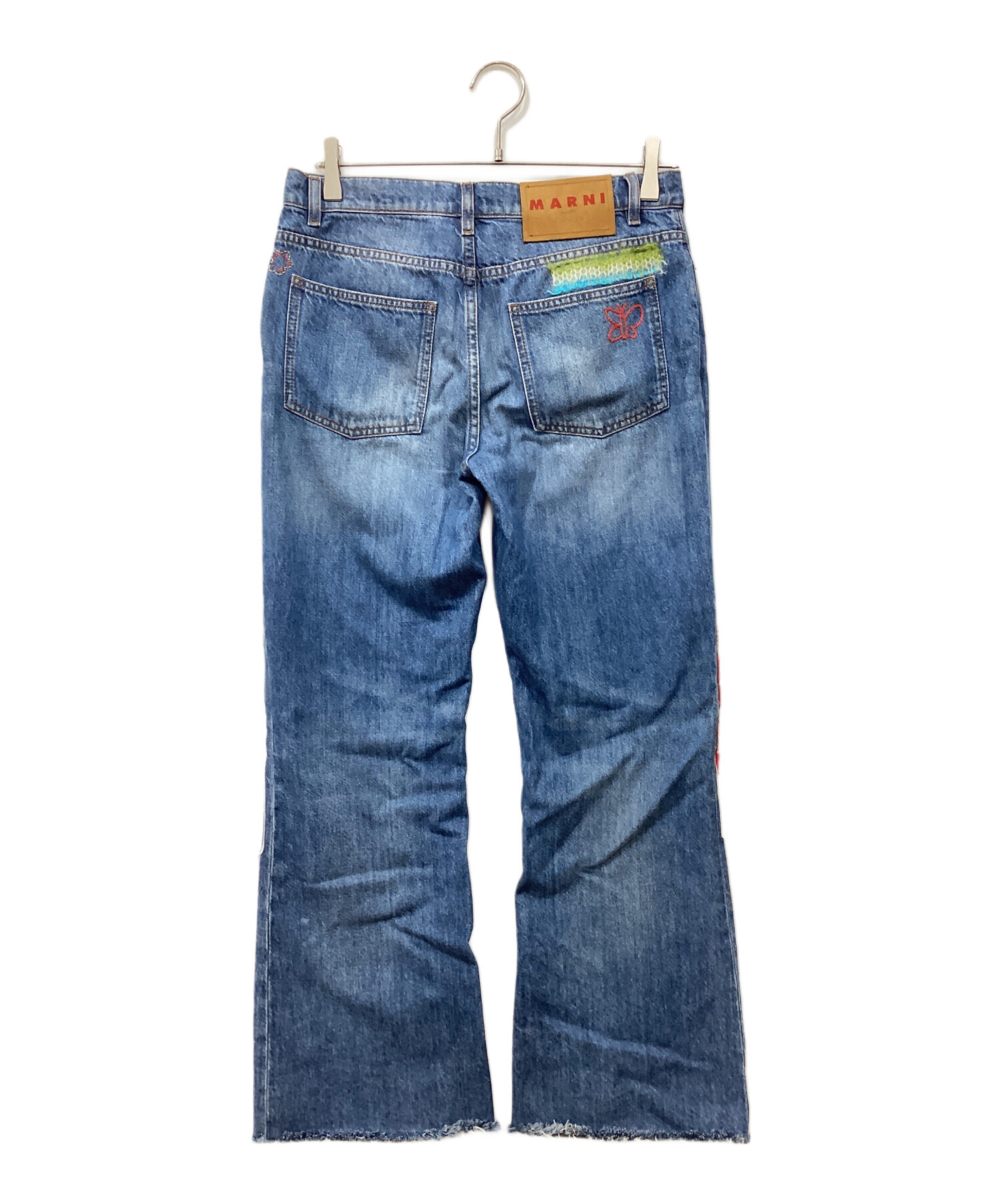中古・古着通販】MARNI (マルニ) パッチワークデニムパンツ インディゴ