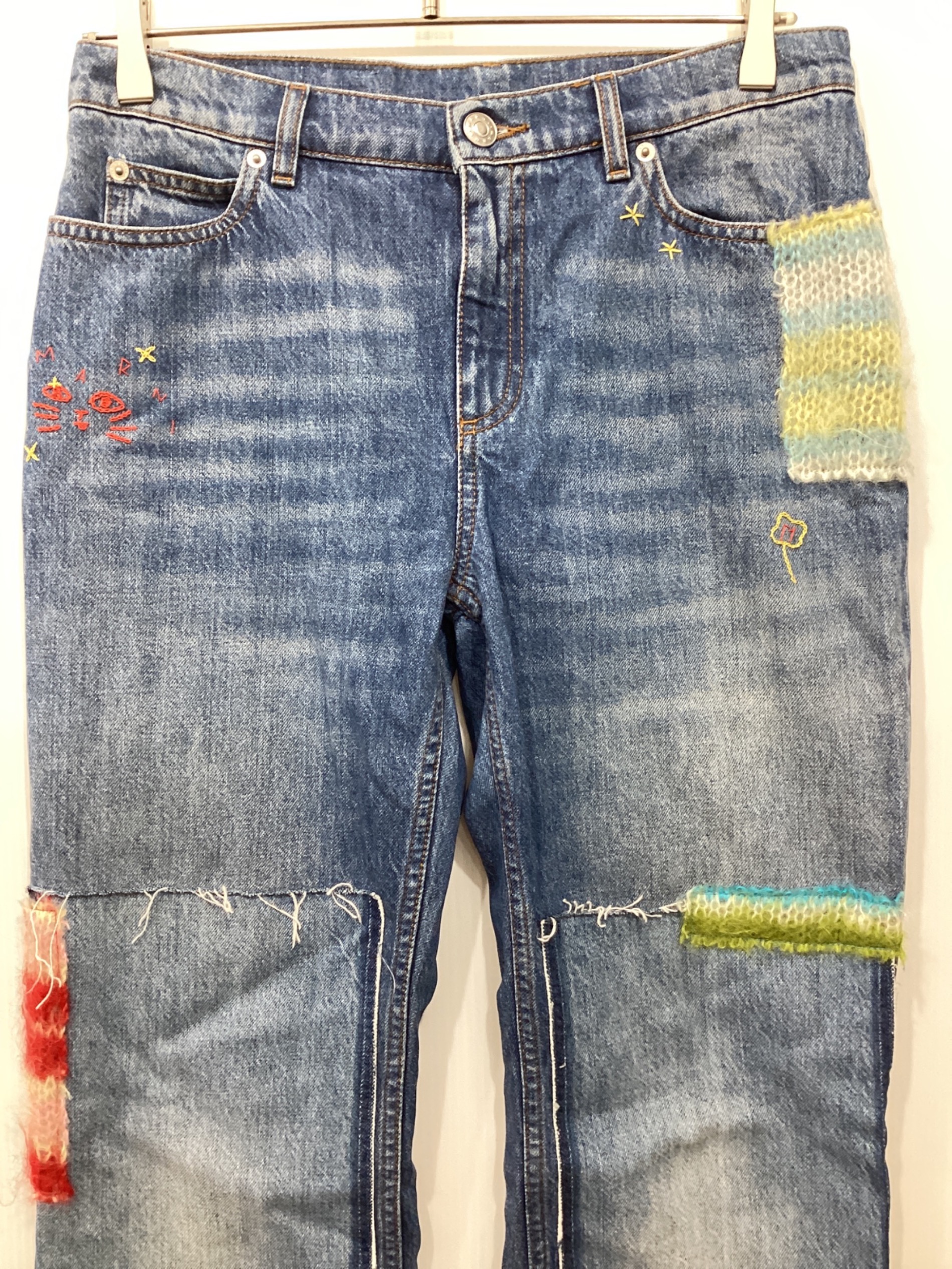 美品 マルニ MARNI パンツ 19SS デニムパンツ パッチワーク コットン ボトムス メンズ イタリア製 31 マルチカラー 中古・古着通販】MARNI (マルニ) パッチワークデニムパンツ インディゴ
