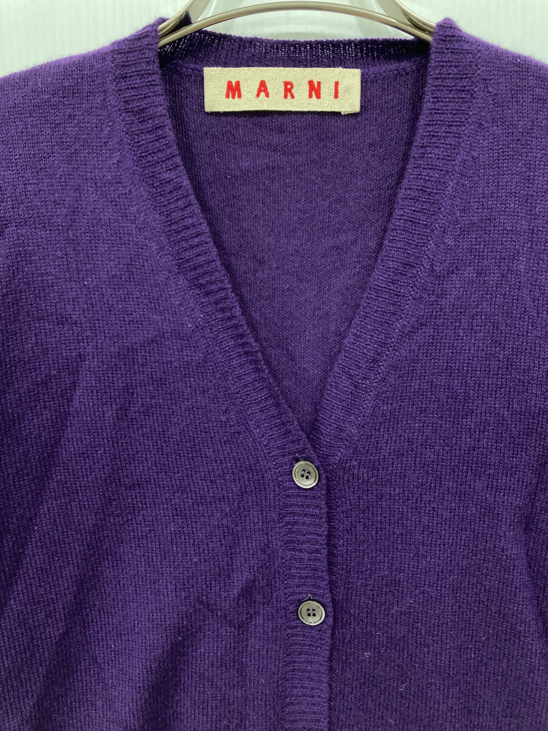 中古・古着通販】MARNI (マルニ) カシミヤニットカーディガン パープル