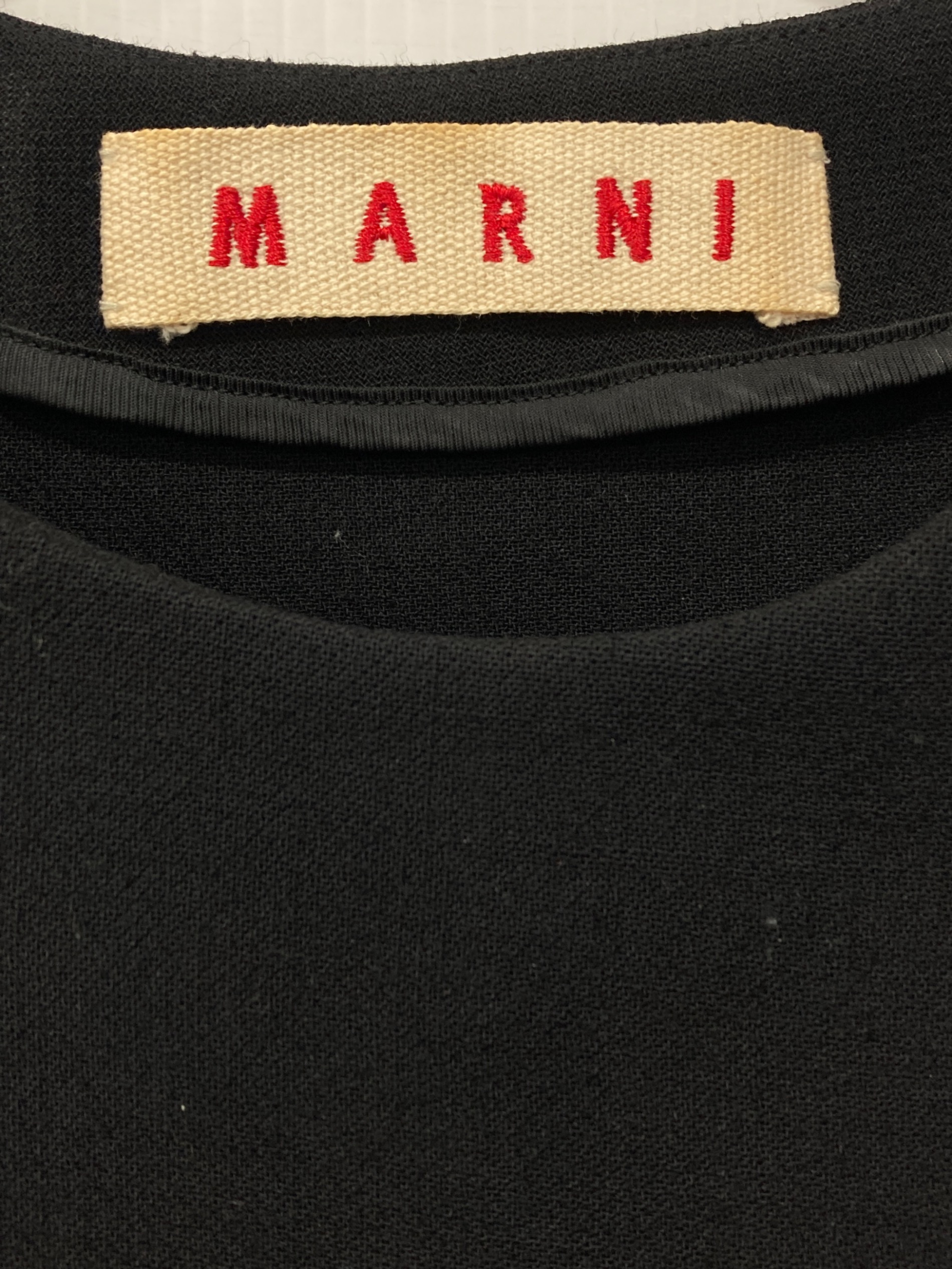中古・古着通販】MARNI (マルニ) ノースリーブワンピース ブラック 