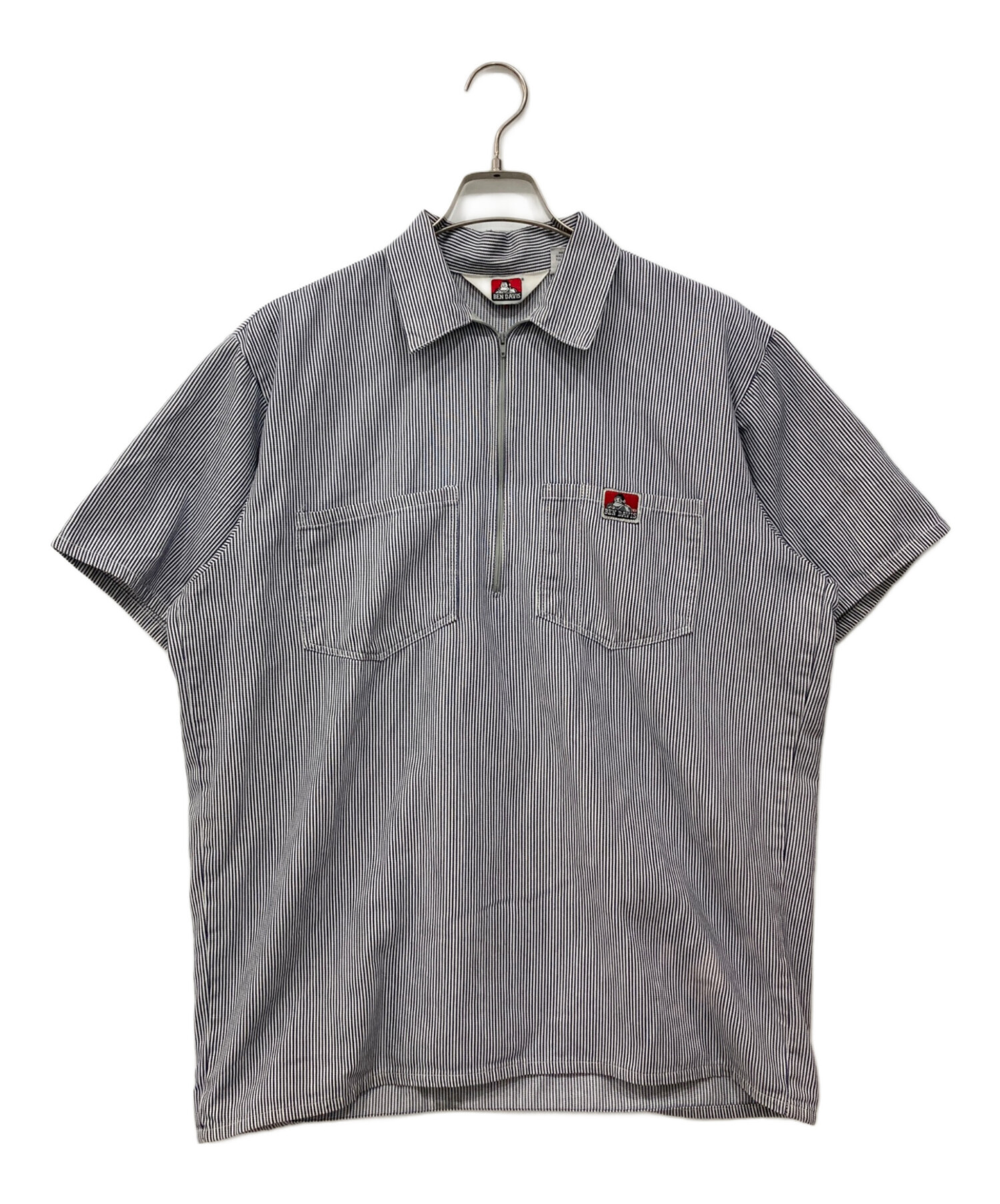 中古・古着通販】BEN DAVIS (ベンデイビス) ヒッコリーストライプ半袖