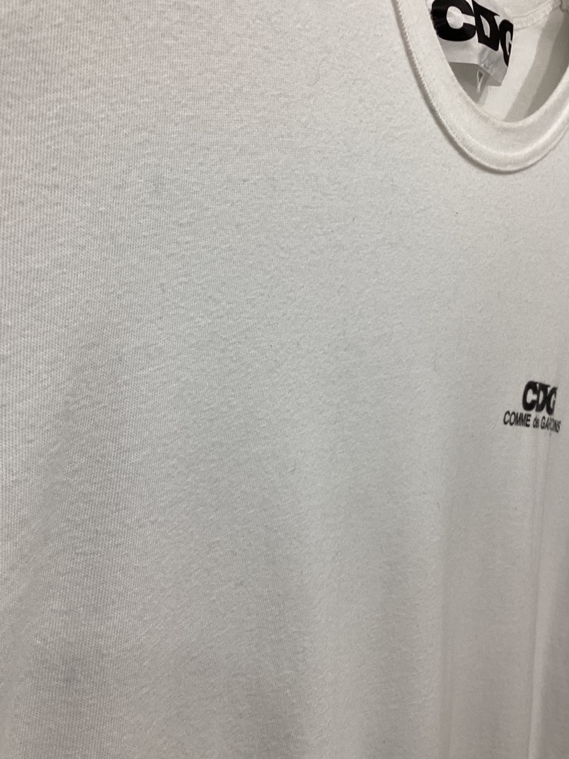 中古・古着通販】CDG (シーディージー) ロゴプリントTシャツ ホワイト