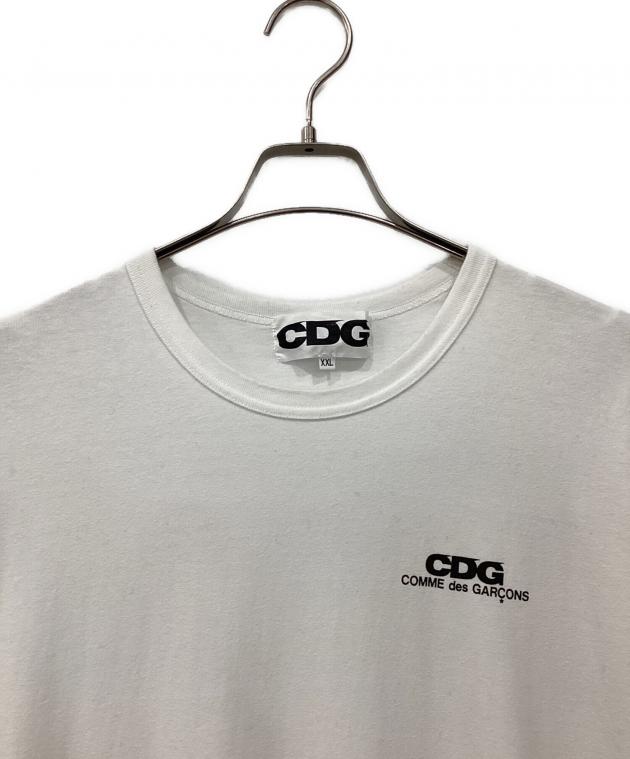 中古・古着通販】CDG (シーディージー) ロゴプリントTシャツ ホワイト
