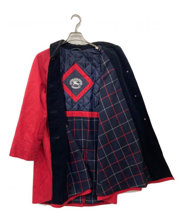 替ボタン付⭕️ほぼ未使用⭕️バーバリーズ　ステンカラー　ロングコート　赤　レッド 中古・古着通販】Burberry's (バーバリーズ) 金釦ステンカラーコート