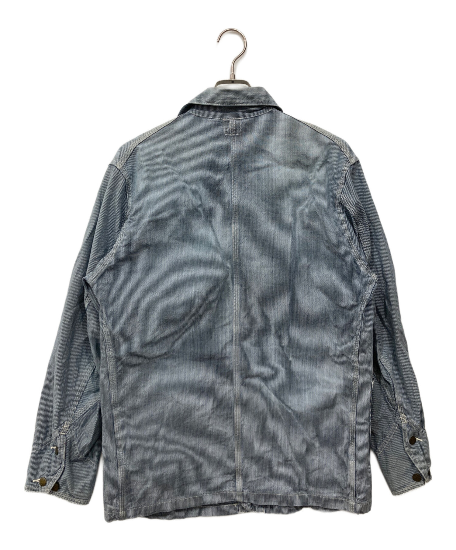 Lee ヒッコリートライプショートカバーオール 中古・古着通販】LEE (リー) ヒッコリーストライプ カバーオール