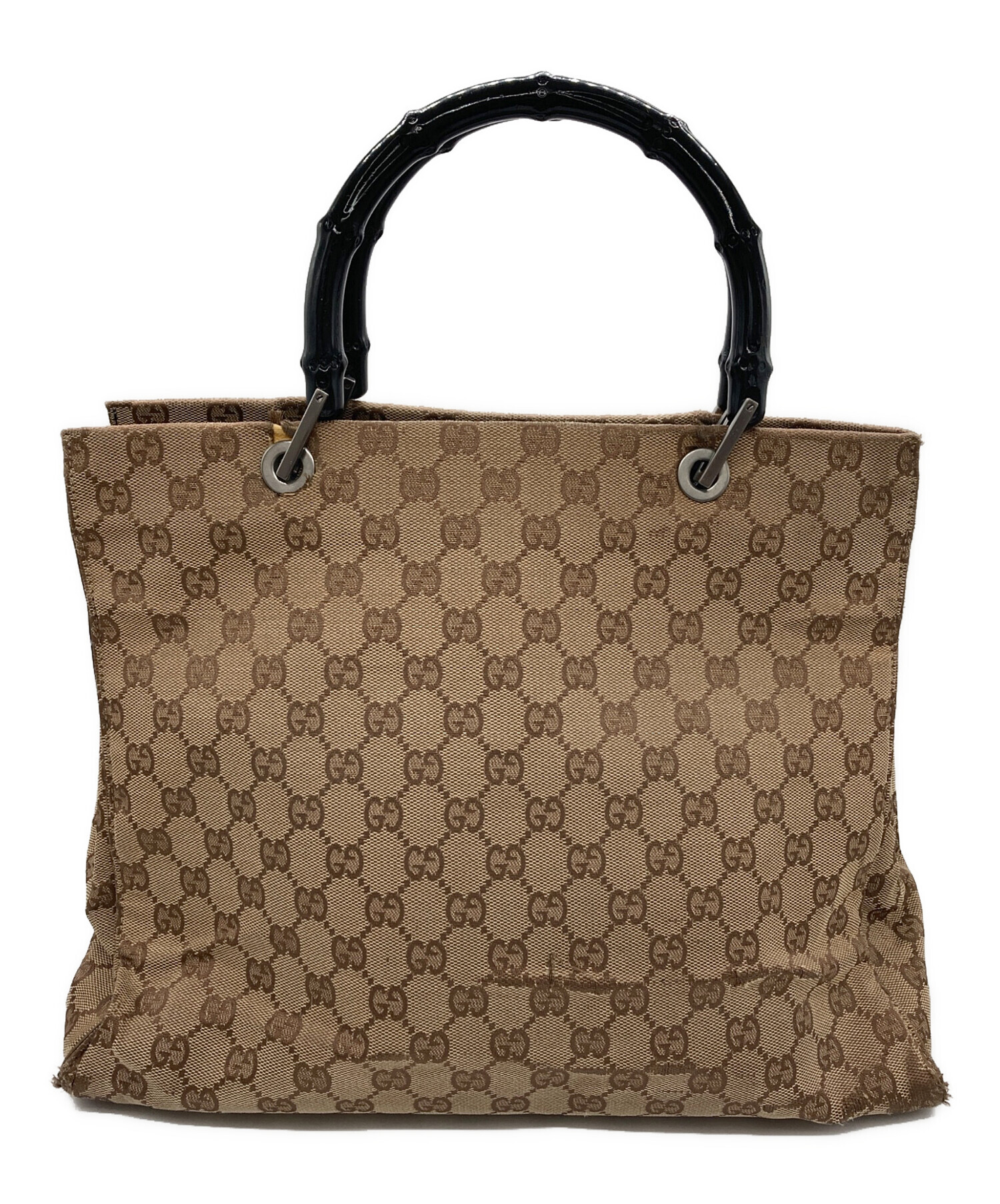中古・古着通販】GUCCI (グッチ) バンブー ハンドバッグ ベージュ