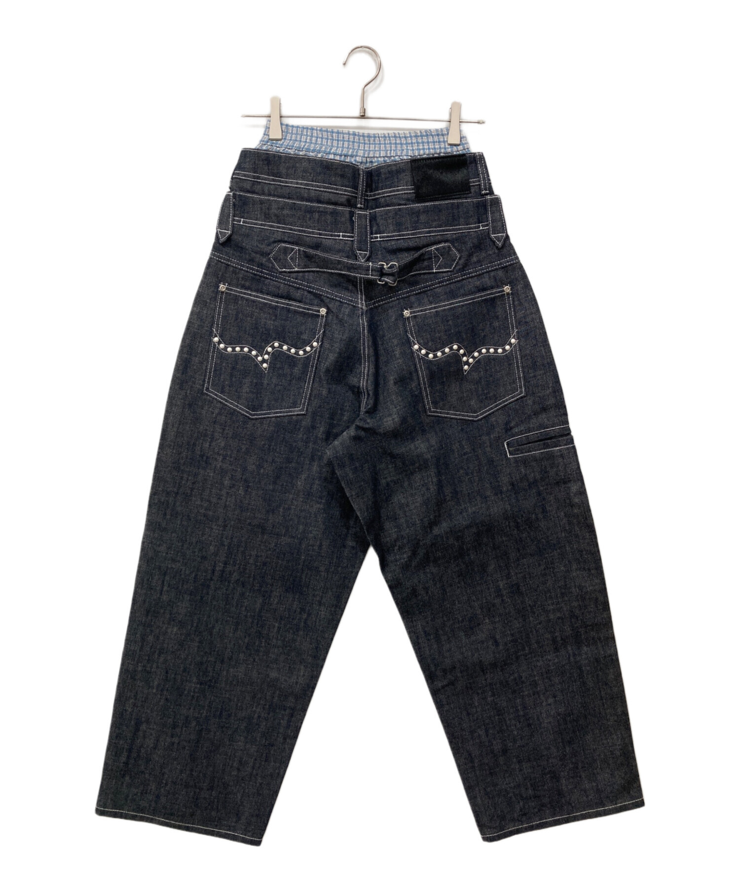 パンツ ABUKU 3-Layered Pearl Low-Rise Denim 中古・古着通販】Abuku (アブク) 3レイヤードパールローライズデニム