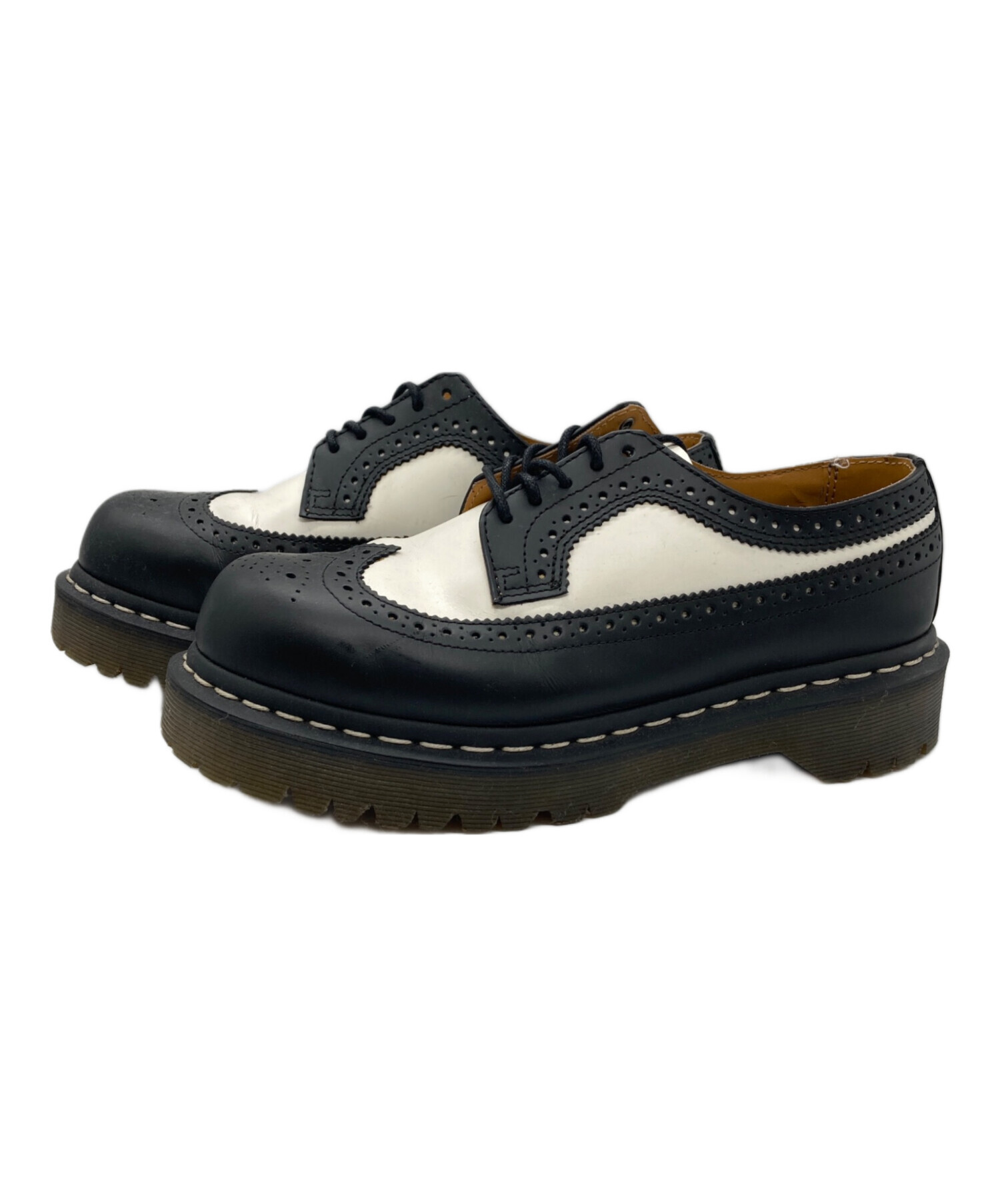 【美品】UK5 24cm ドクターマーチン 10458 ウィングチップ グローブ 中古・古着通販】Dr.Martens (ドクターマーチン) バイカラーウィング