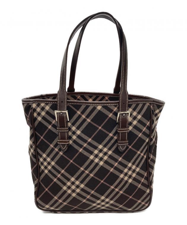 【美品】BLUE LABEL ブルーレーベル ハンドバッグ ショルダー チェック 中古・古着通販】BURBERRY BLUE LABEL (バーバリー ブルー レーベル