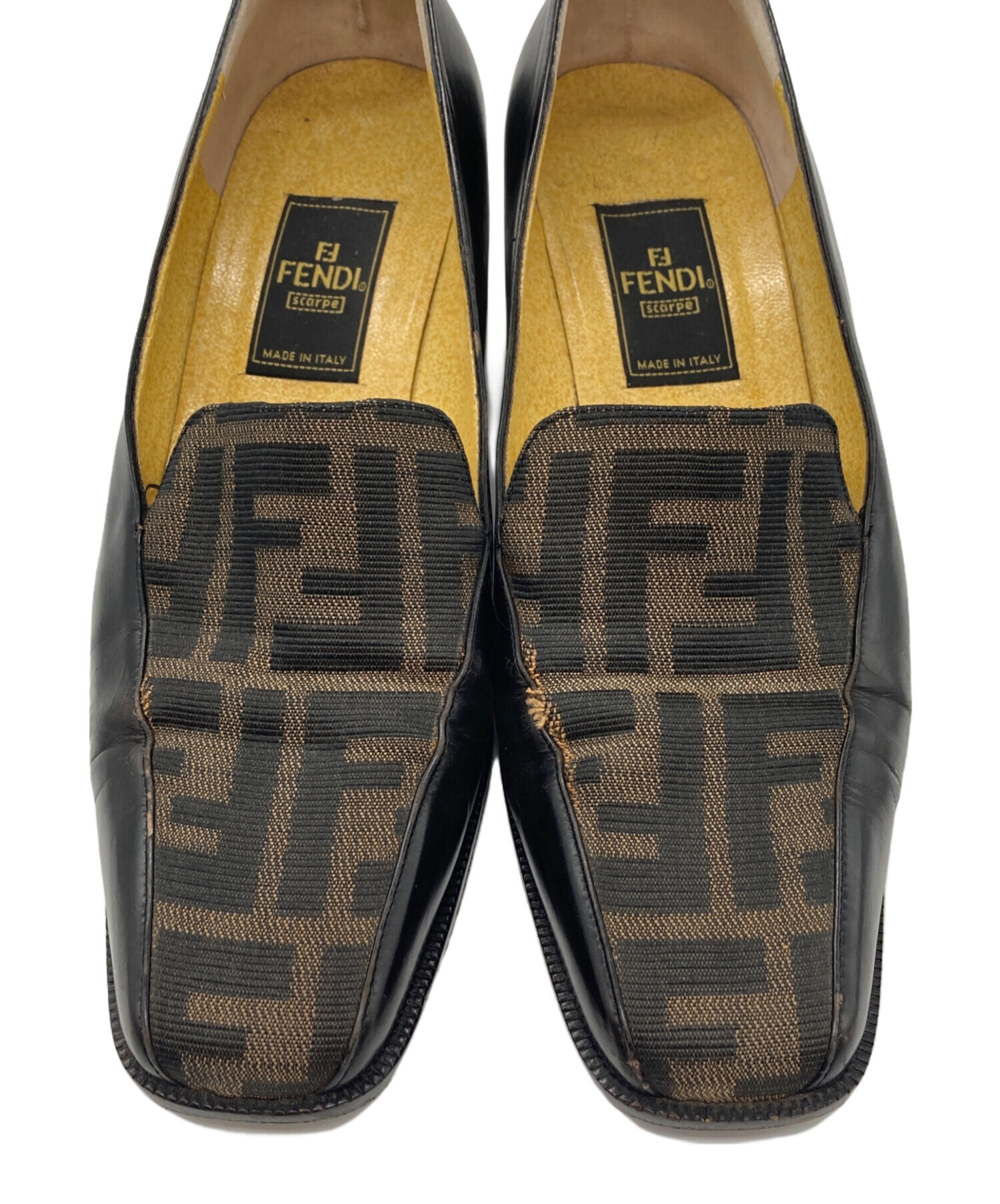 中古・古着通販】FENDI (フェンディ) ズッカスクエアトゥローファー