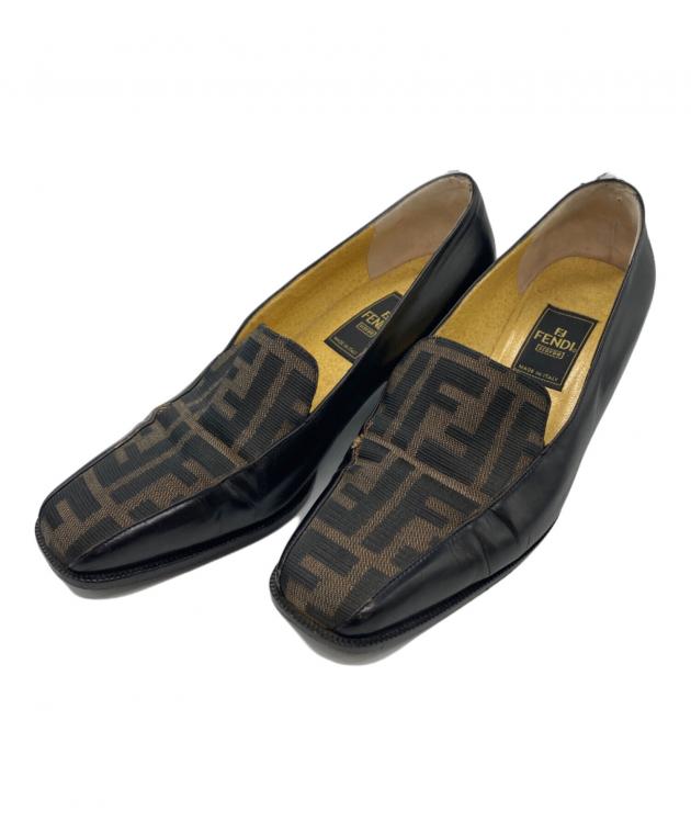 中古・古着通販】FENDI (フェンディ) ズッカスクエアトゥローファー