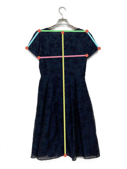 タグ付き(36)ANAYI フラワーフロッキーワンピース 中古・古着通販】ANAYI (アナイ) フラワーフロッキー ミモレ丈