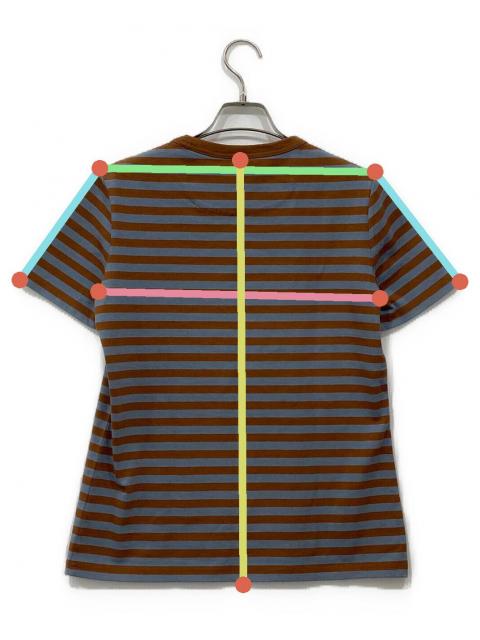 中古・古着通販】TORY BURCH (トリーバーチ) ボーダーTシャツ グレー