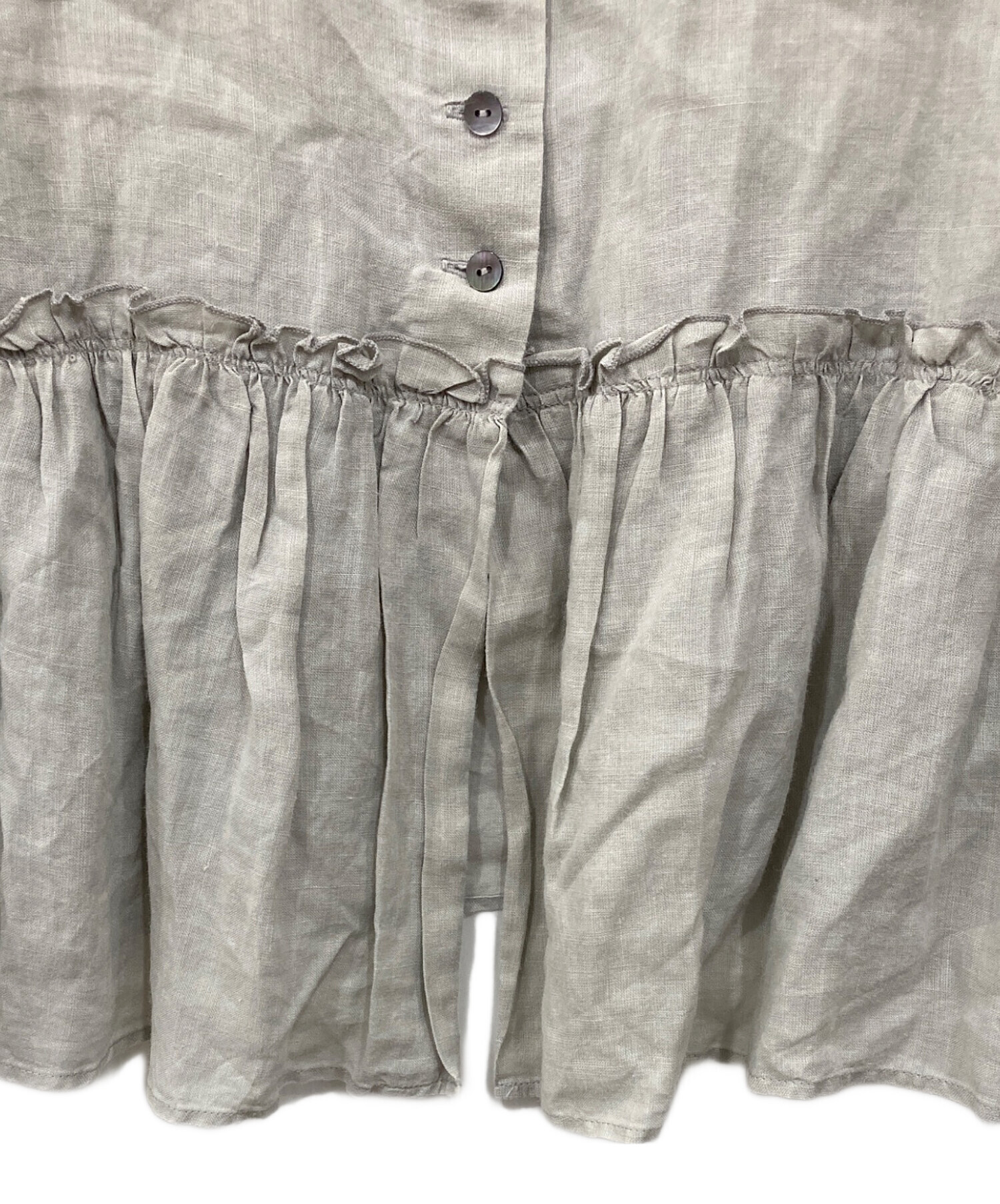 ニコニコさん様 美品 nest Robe ネストローブ リネン 半袖 グレー 中古・古着通販】nest Robe (ネストローブ) リネンブラウス グレー