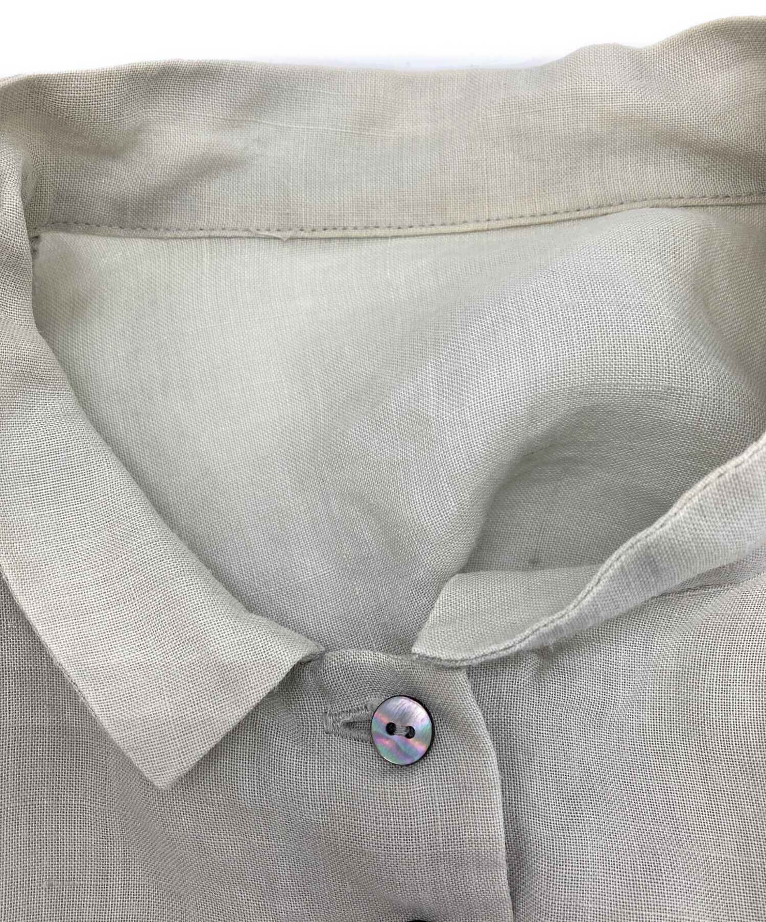 中古・古着通販】nest Robe (ネストローブ) リネンブラウス グレー