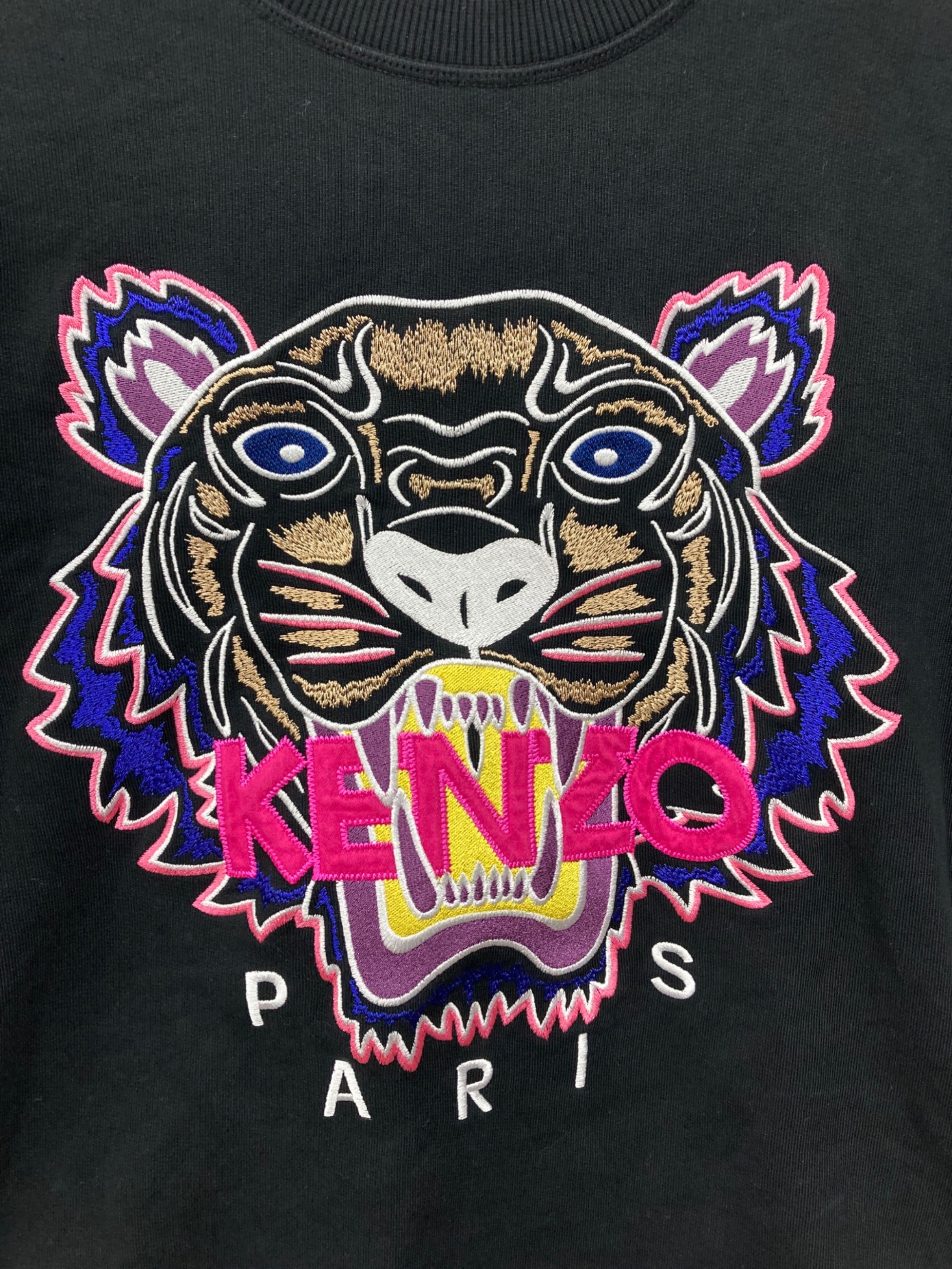 中古・古着通販】KENZO (ケンゾー) タイガー刺繍スウェット ブラック