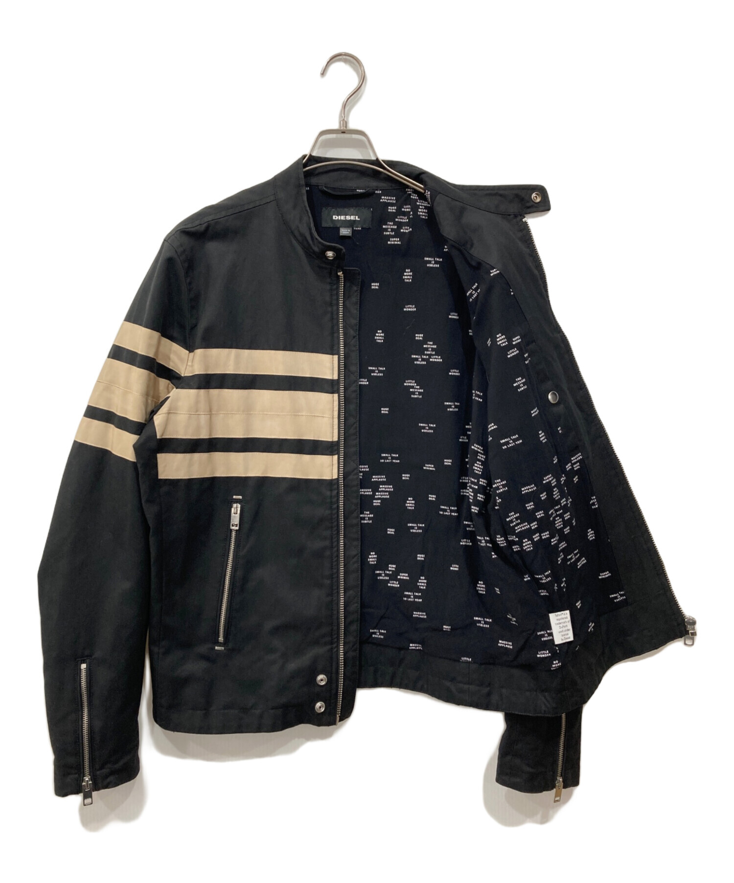 diesel シングルライダースジャケット　数回着用 中古・古着通販】DIESEL (ディーゼル) シングルライダースジャケット