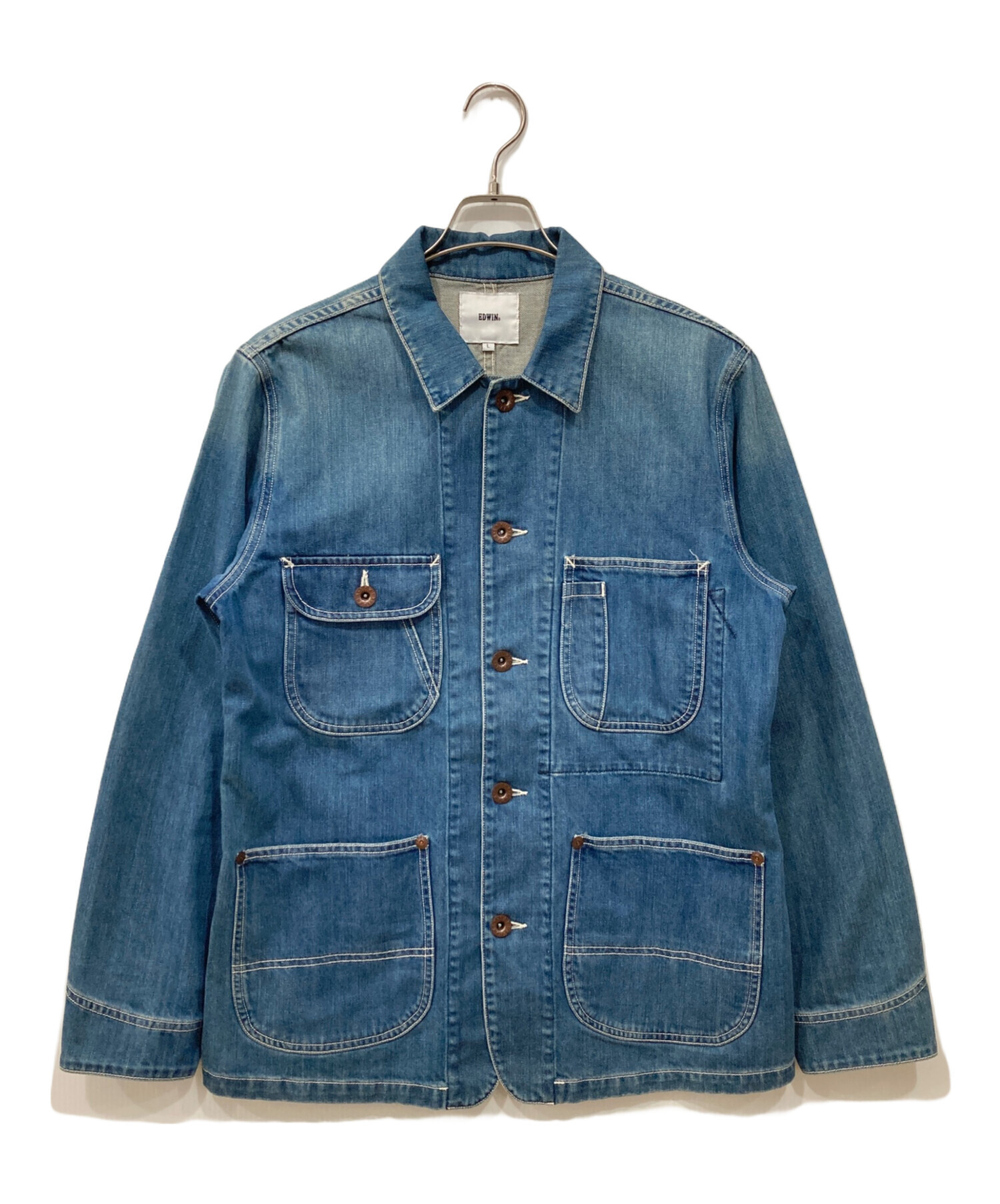中古・古着通販】EDWIN (エドウィン) デニムカバーオール インディゴ