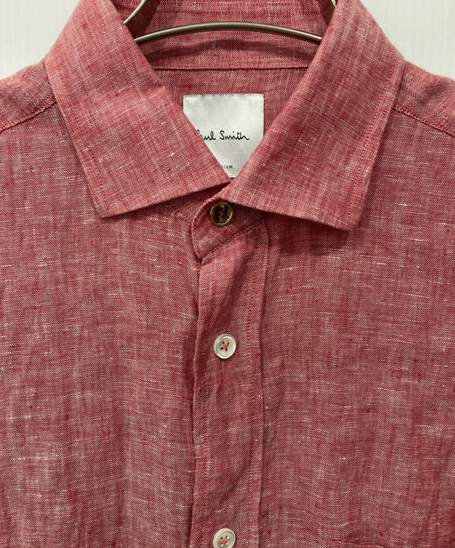中古・古着通販】PAUL SMITH (ポールスミス) リネンシャツ レッド