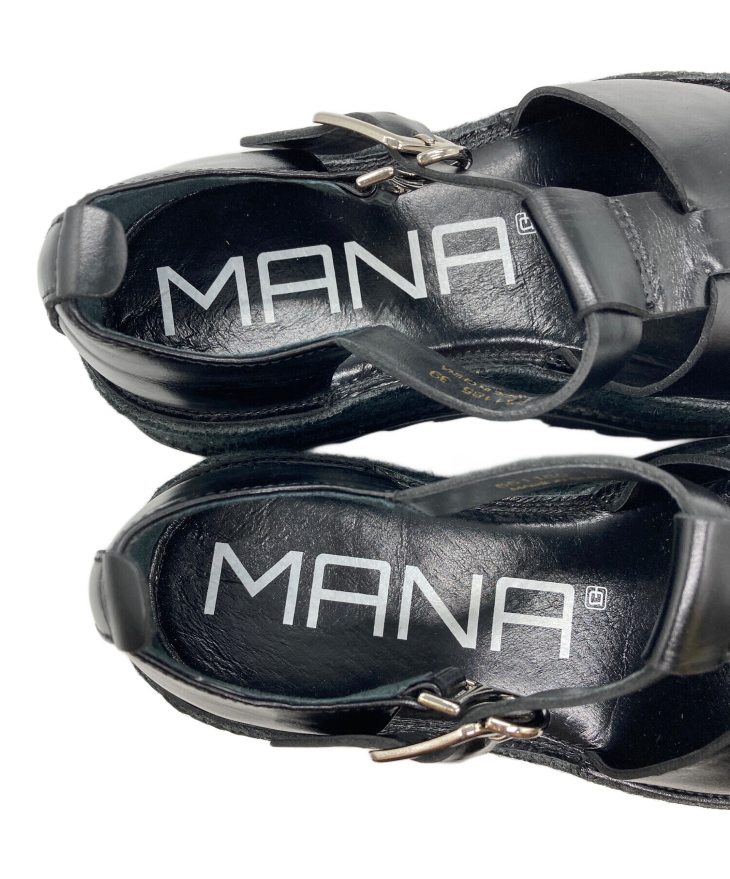 中古・古着通販】MANA (マナ) ジュート・グルカサンダル ブラック