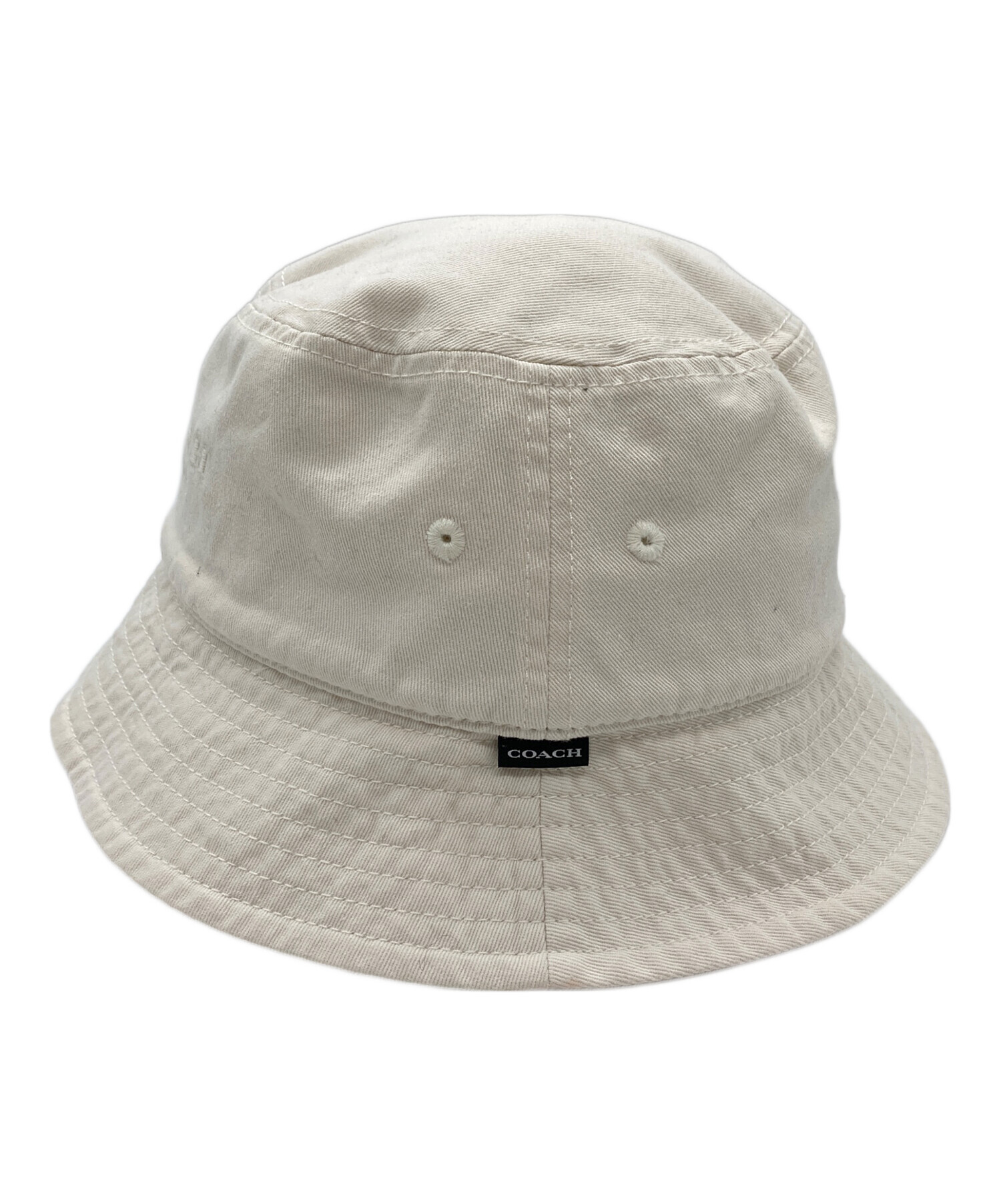 中古・古着通販】COACH (コーチ) デニム バケット ハット アイボリー