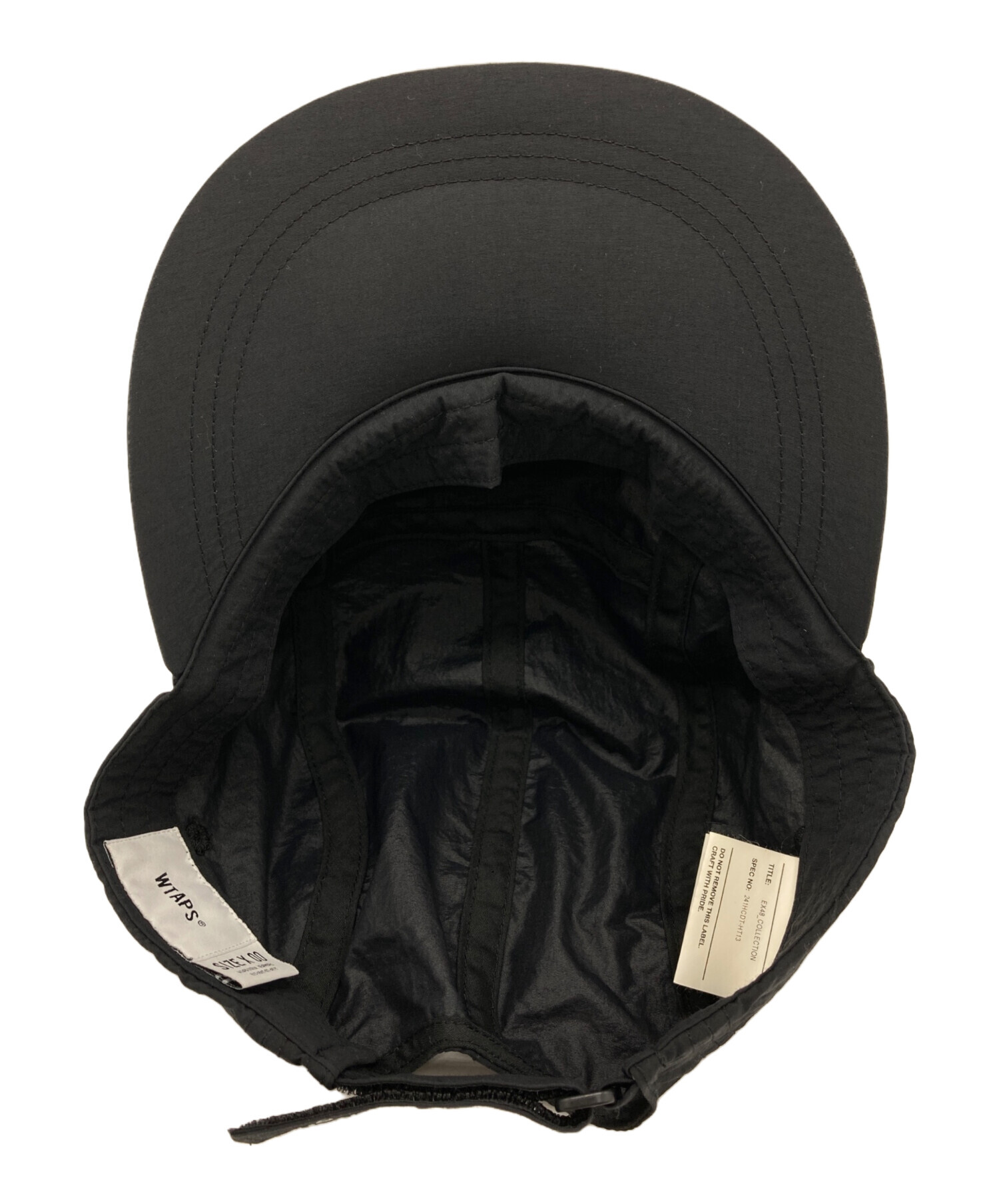 WTAPS 5パネル キャップ ブラック 中古・古着通販】WTAPS (ダブルタップス) 5パネルキャンプキャップ