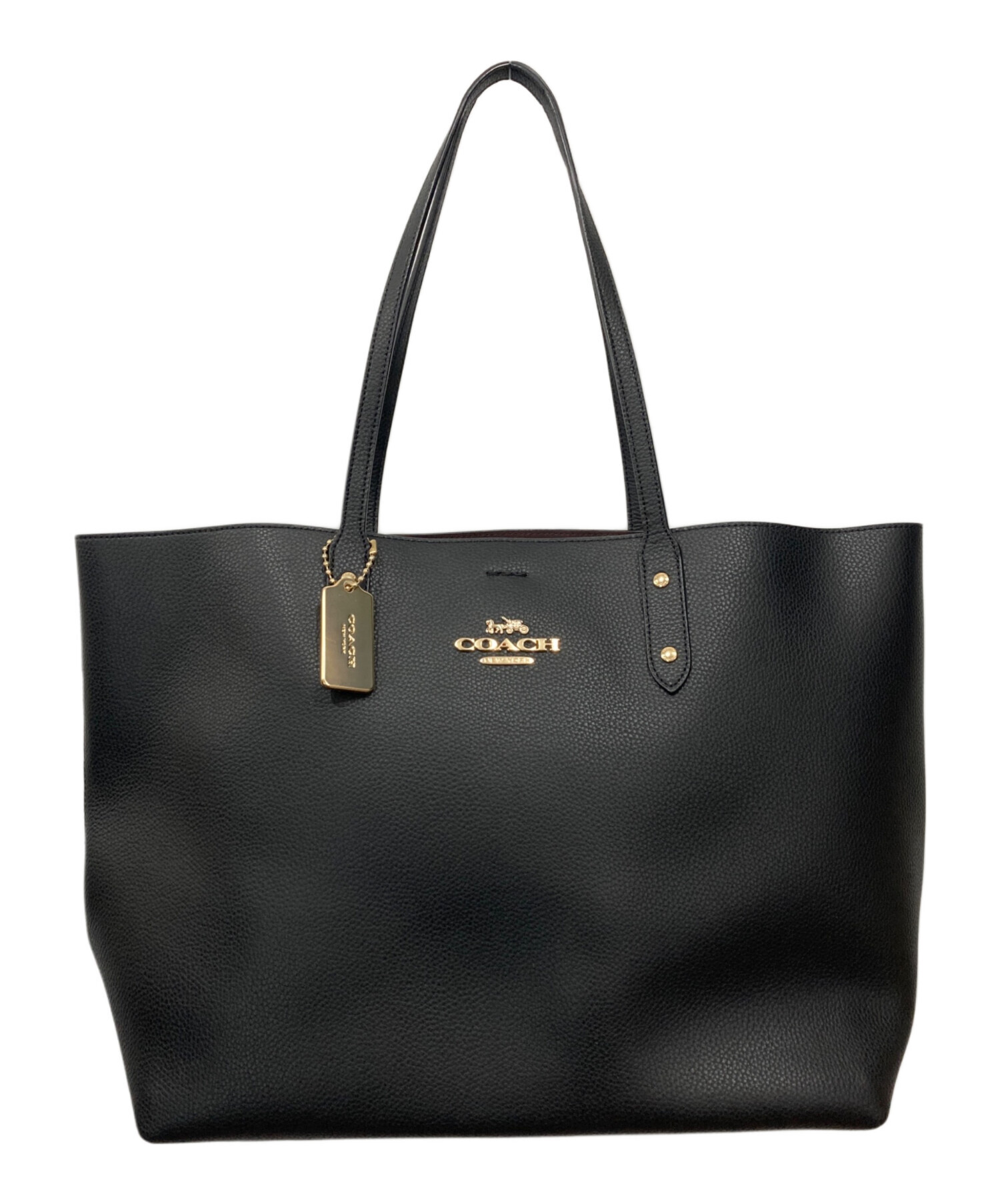 COACHトートバッグ　値下げしました 中古・古着通販】COACH (コーチ) トートバッグ ブラック｜ブランド
