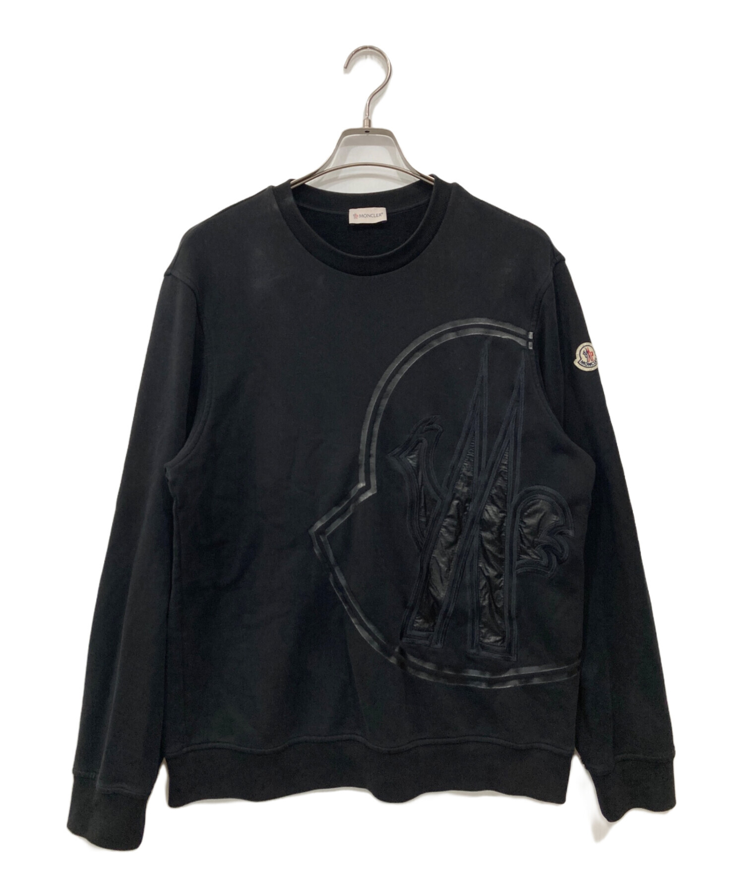 中古・古着通販】MONCLER (モンクレール) ロゴスウェット ブラック