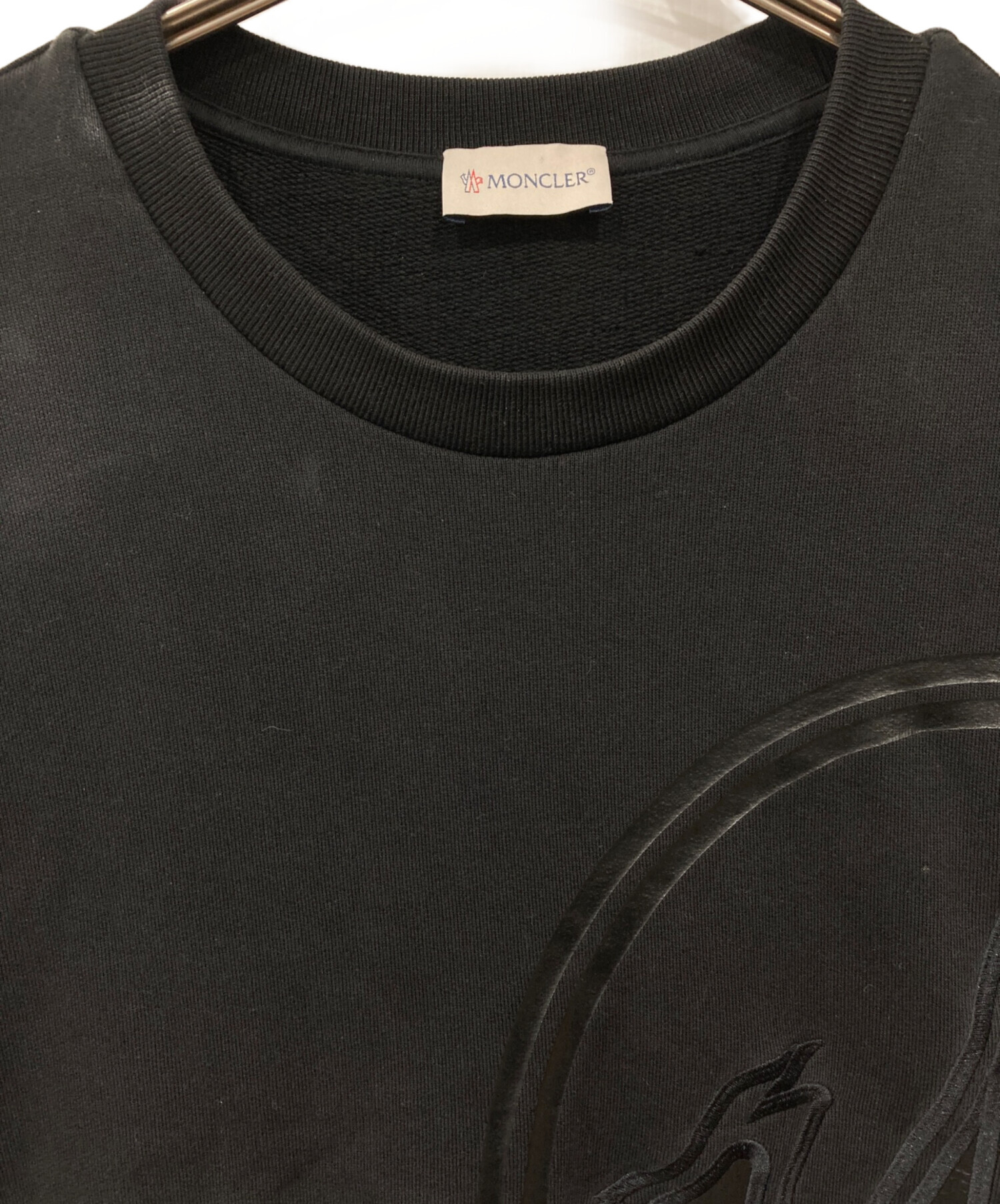 中古・古着通販】MONCLER (モンクレール) ロゴスウェット ブラック