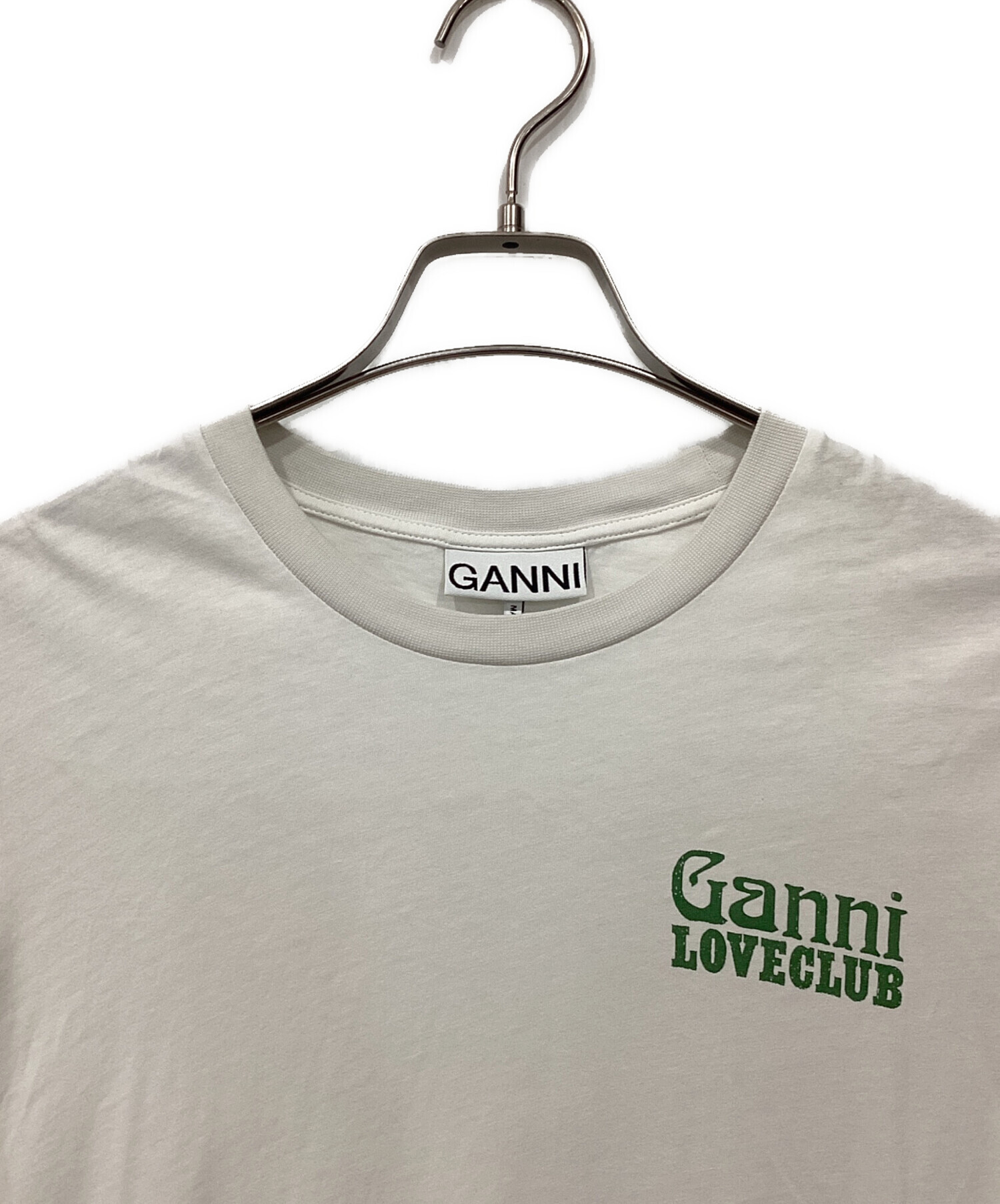 中古・古着通販】GANNI (ガニー) ロゴTシャツ ホワイト サイズ:S