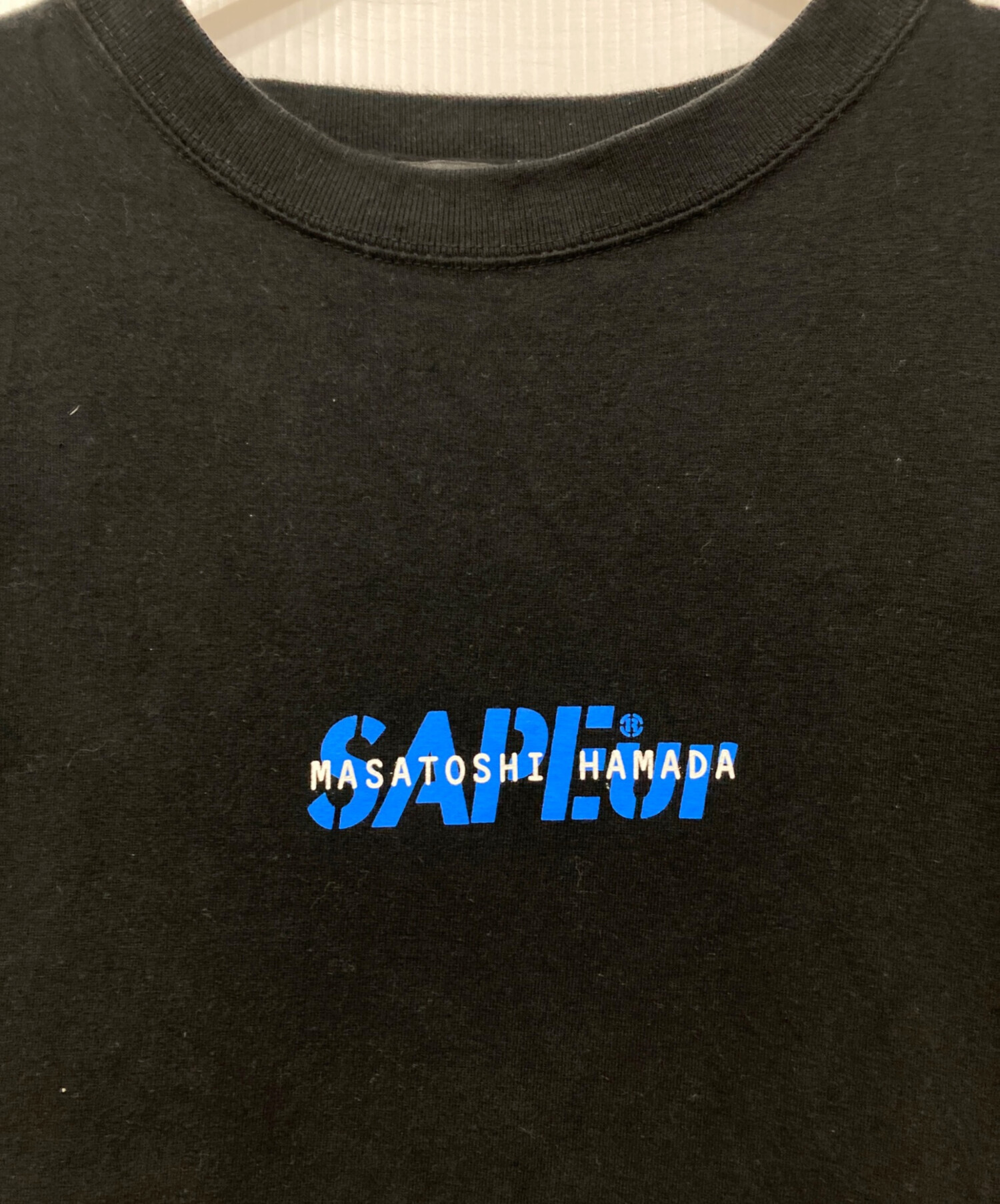 中古・古着通販】SAPEur (サプール) プリントTシャツ ブラック サイズ