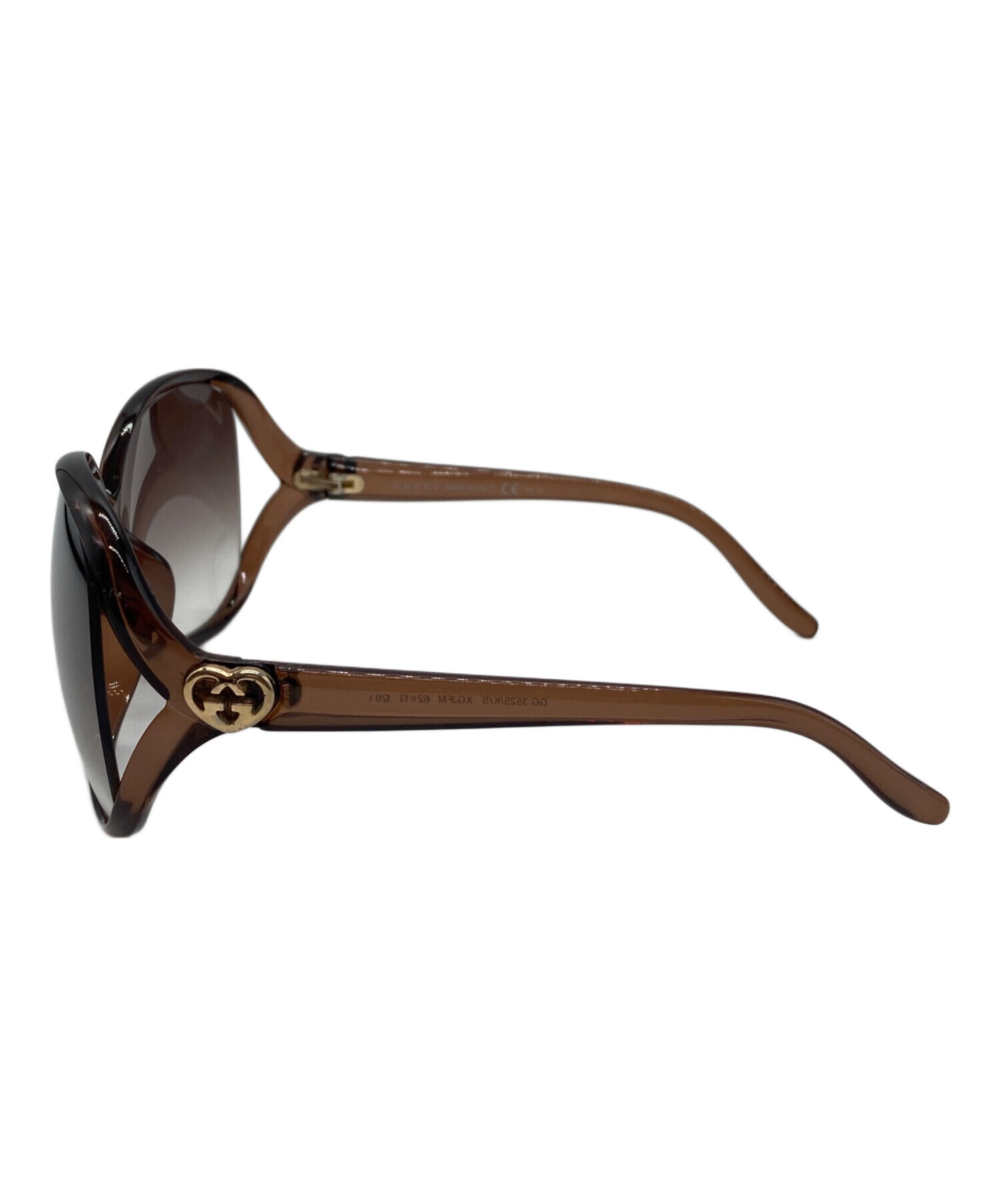 週末値下げ‼️GUCCI サングラス ハートロゴ ラインストーン　グッチ 中古・古着通販】GUCCI (グッチ) ハートロゴサングラス ブラウン
