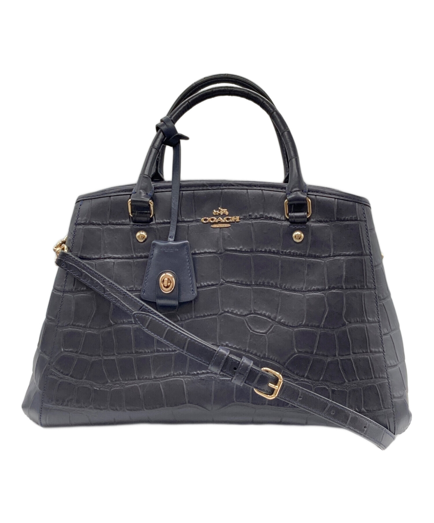 バッグ 50 COACH コーチ クロコ型押し 2WAY ハンドバッグ ショルダー 