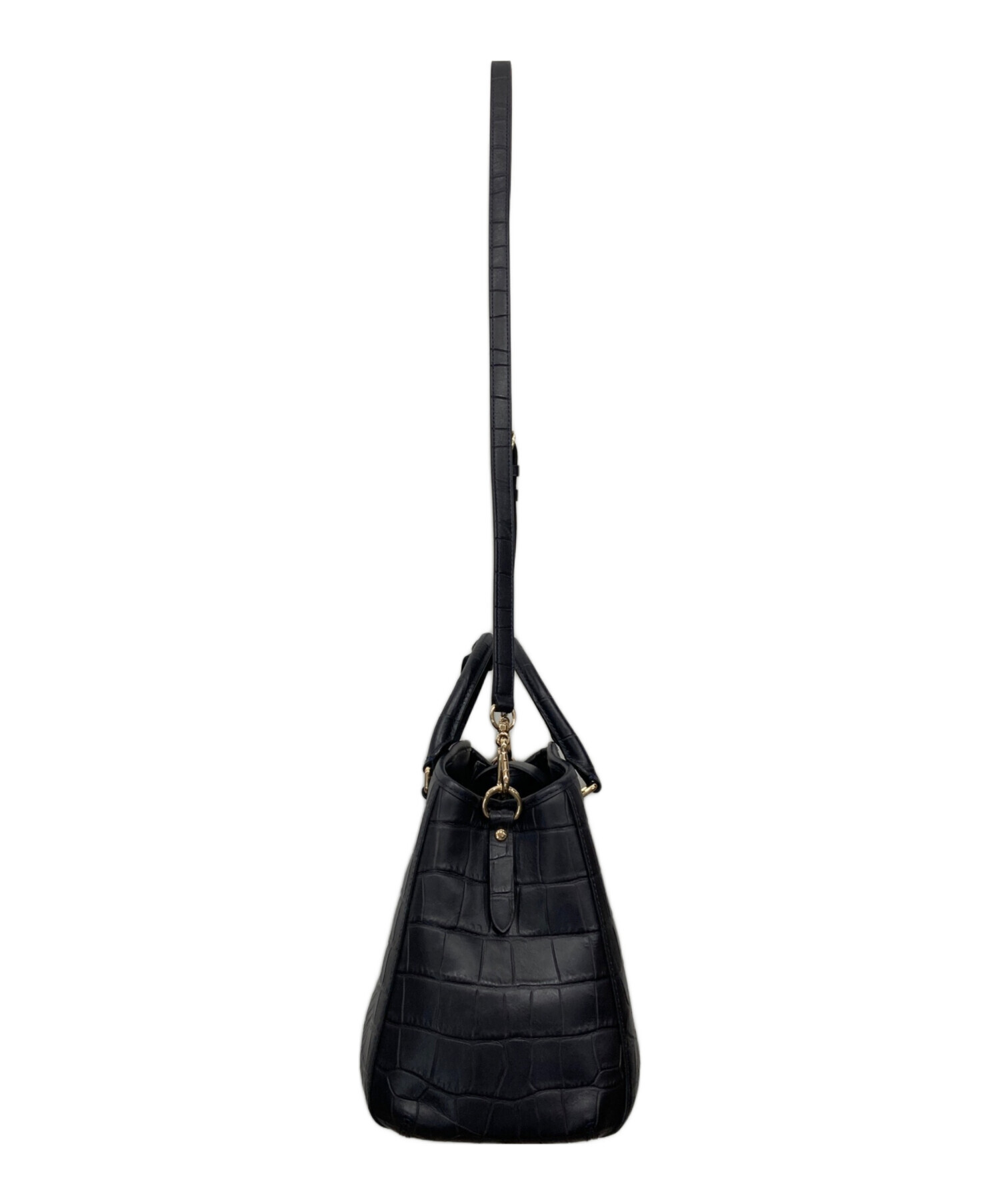 中古・古着通販】COACH (コーチ) クロコ型押しレザー 2WAYバッグ 