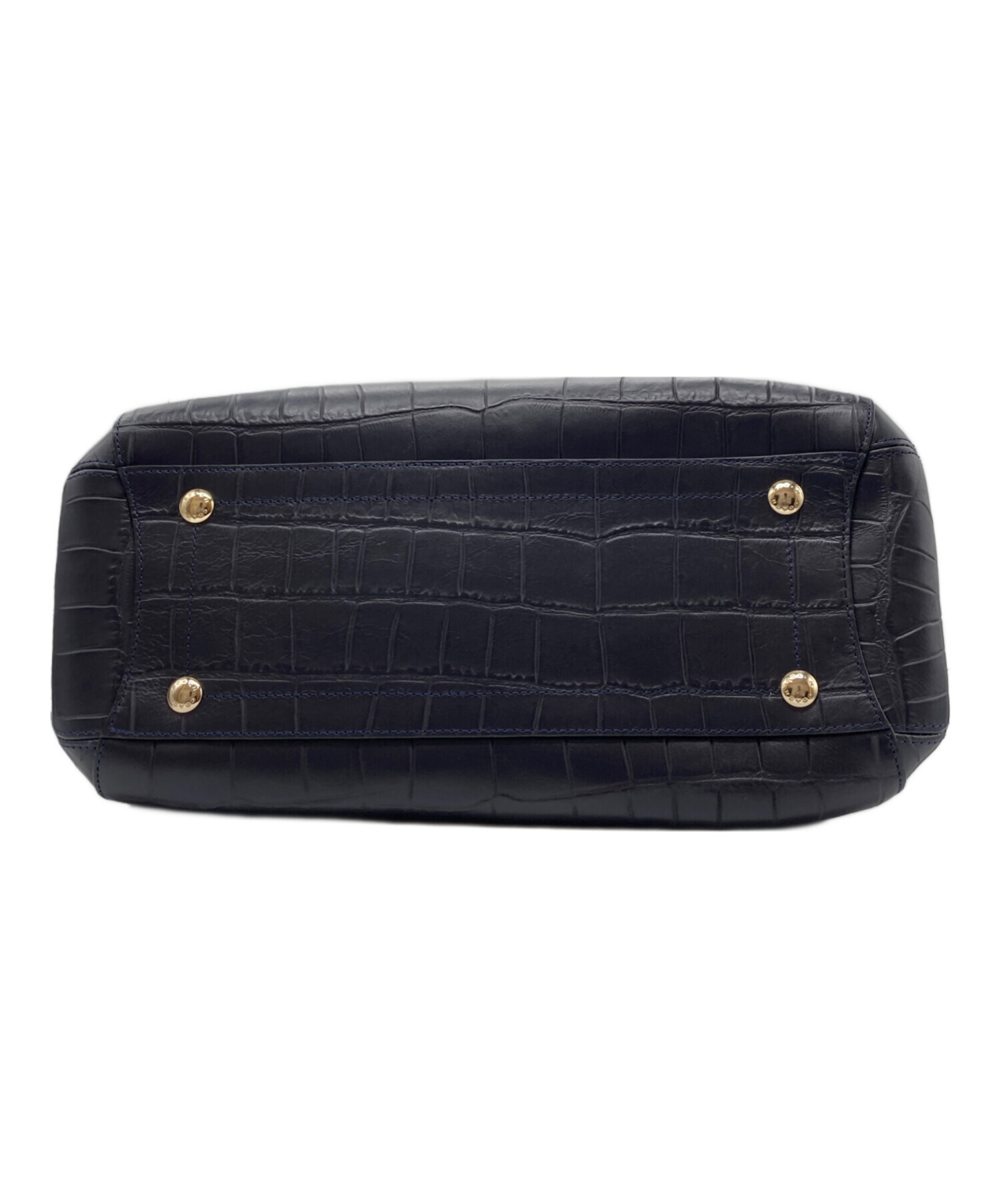 中古・古着通販】COACH (コーチ) クロコ型押しレザー 2WAYバッグ 