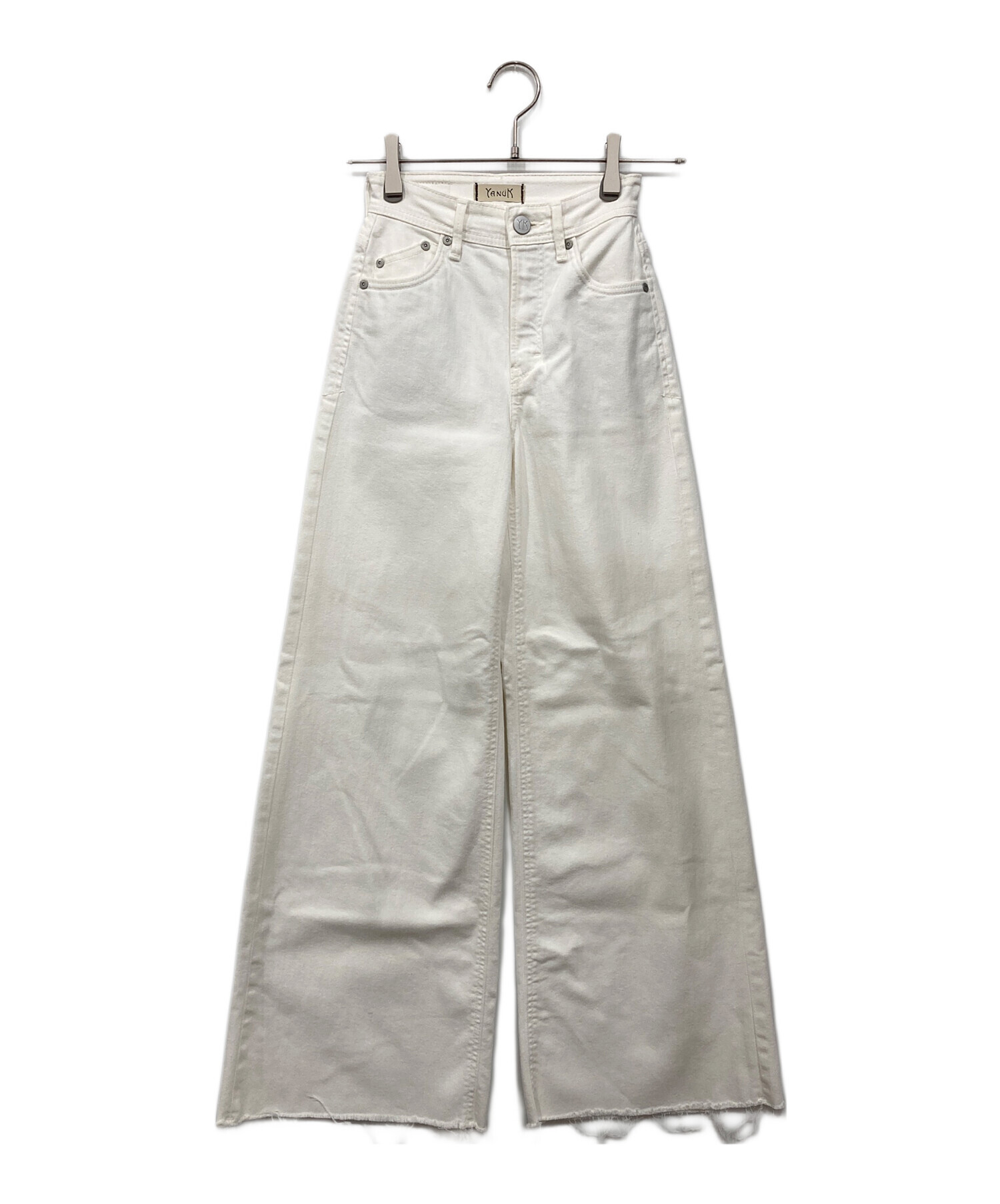 新品　ヤヌーク　ワイドフレア　ホワイト　21 中古・古着通販】YANUK (ヤヌーク) ワイドフレアパンツ ホワイト