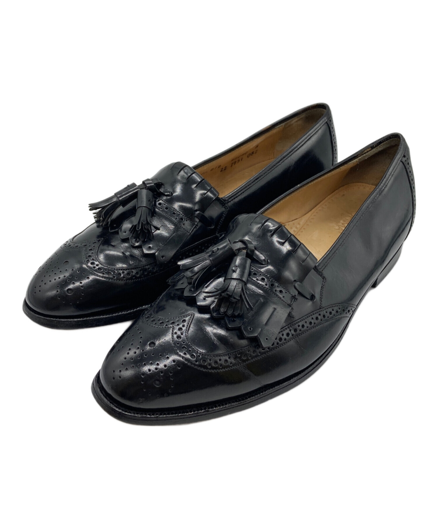 JOHNSTON&MURPHY タッセルローファー 7 1/2 黒ブラック 中古・古着通販】JOHNSTON&MURPHY (ジョンストン＆マーフィー