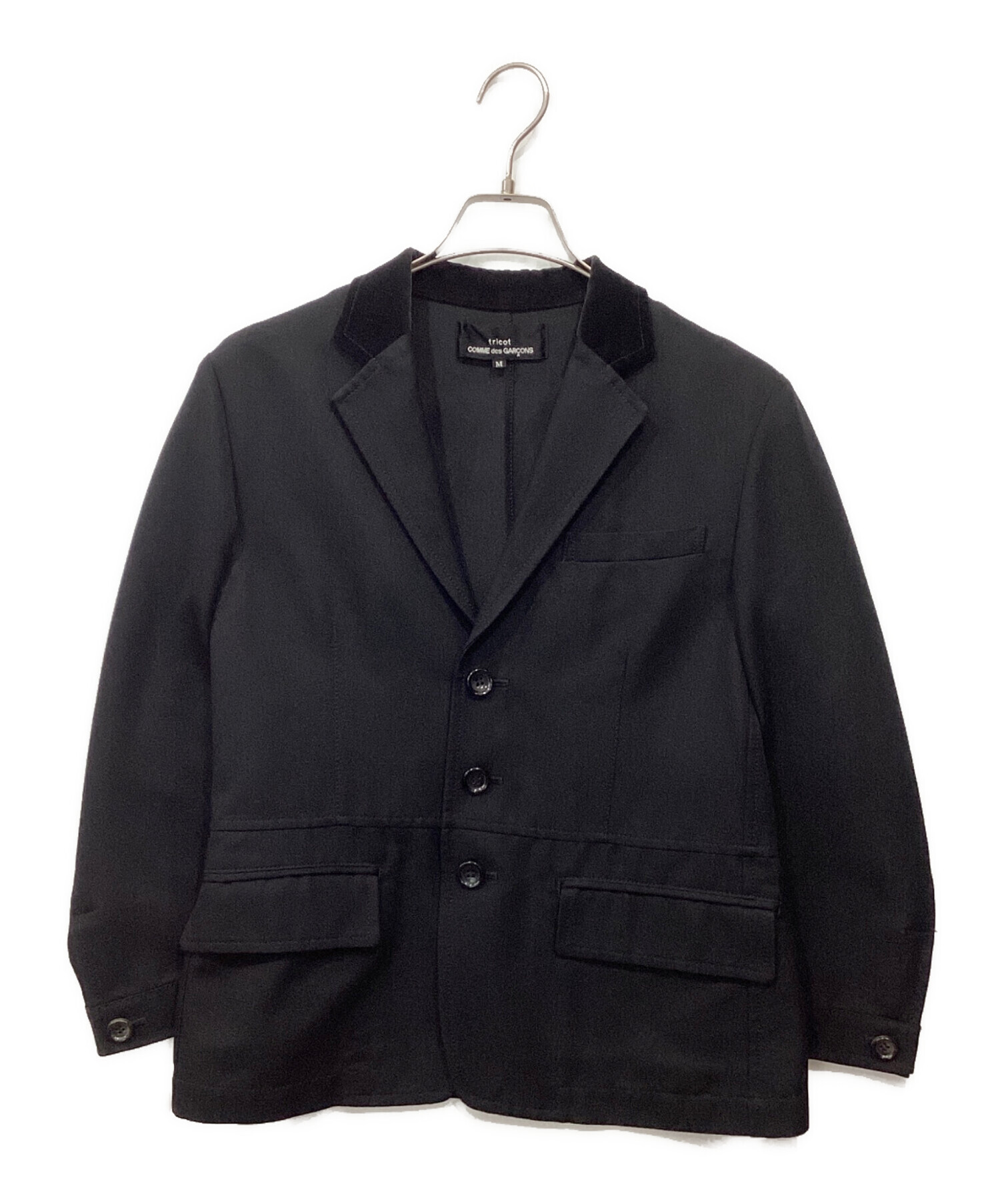 COMME des GARÇONS tricot ブラックテーラードジャケット 中古・古着