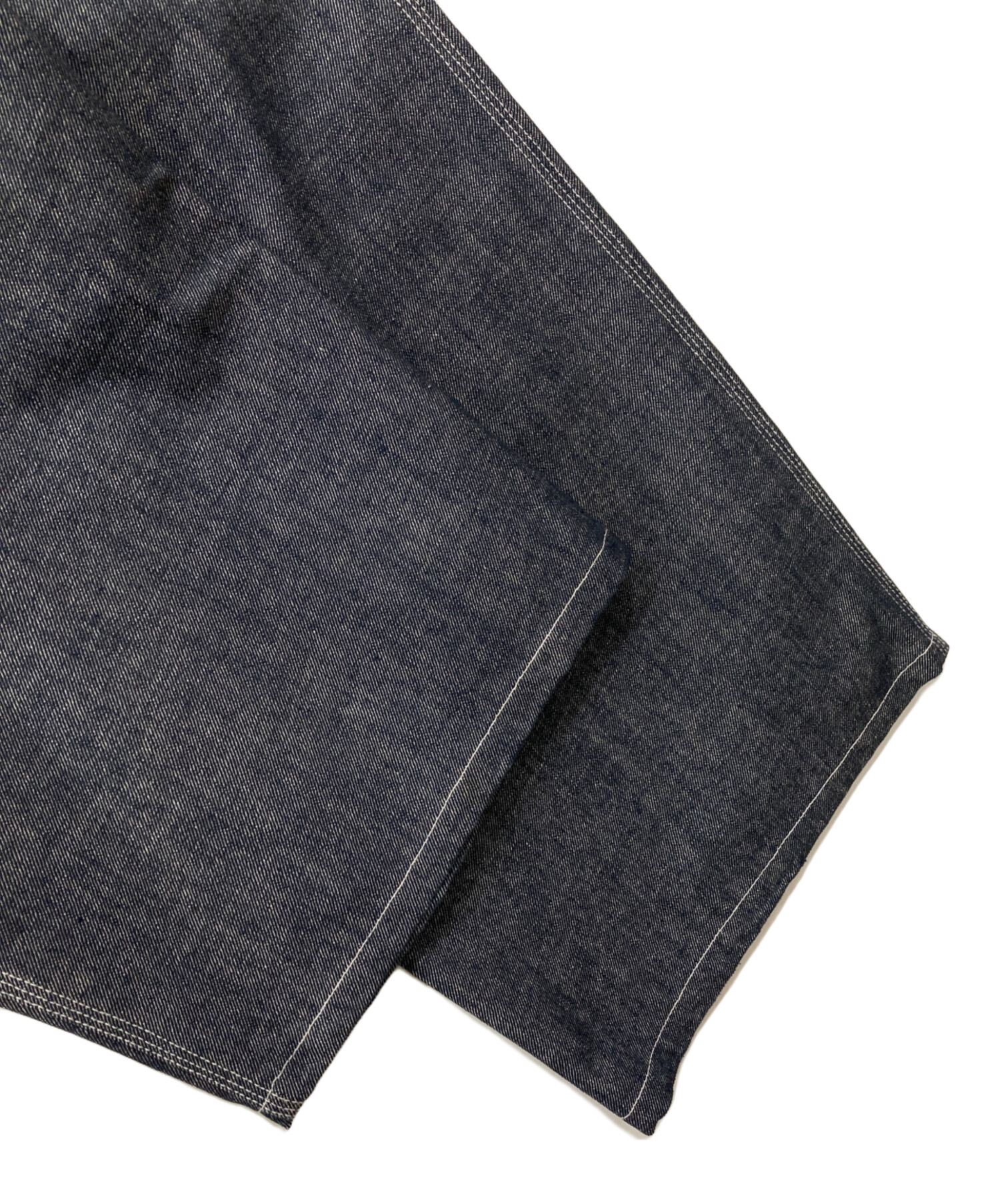 中古・古着通販】Abuku (アブク) フロントタックパールワイドデニム