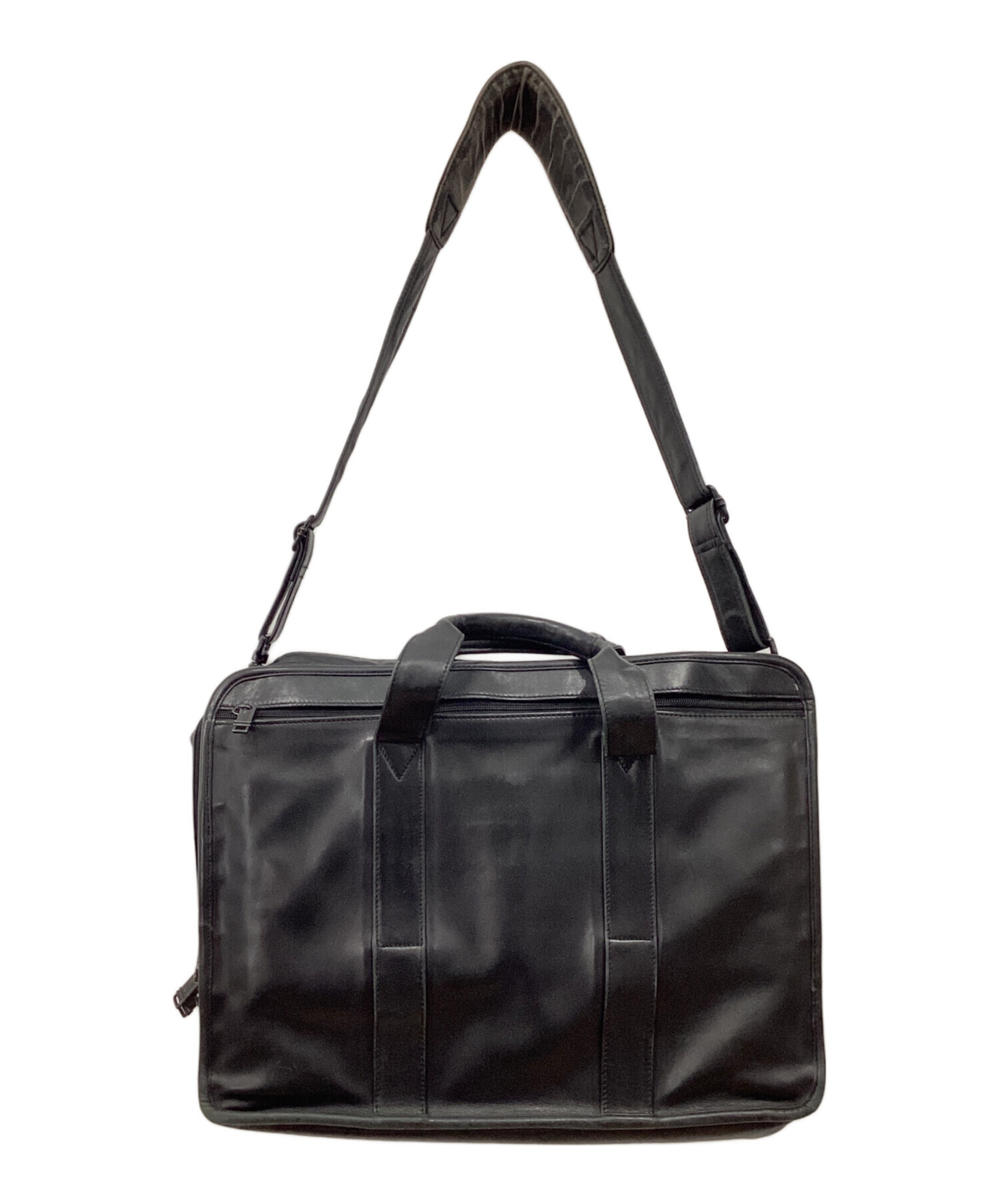 中古・古着通販】TUMI (トゥミ) 拡張式レザービジネスバッグ ブラック