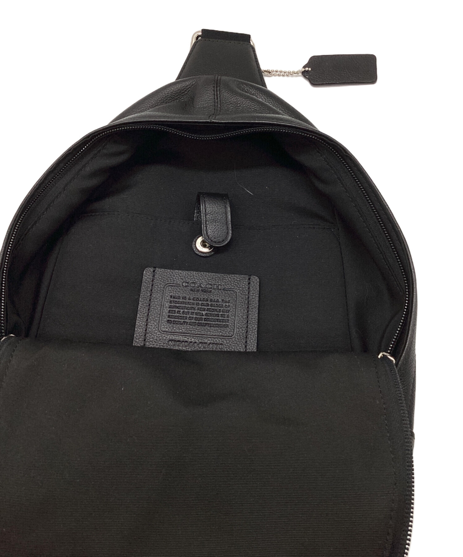 中古・古着通販】COACH (コーチ) ワンショルダーバッグ ブラック