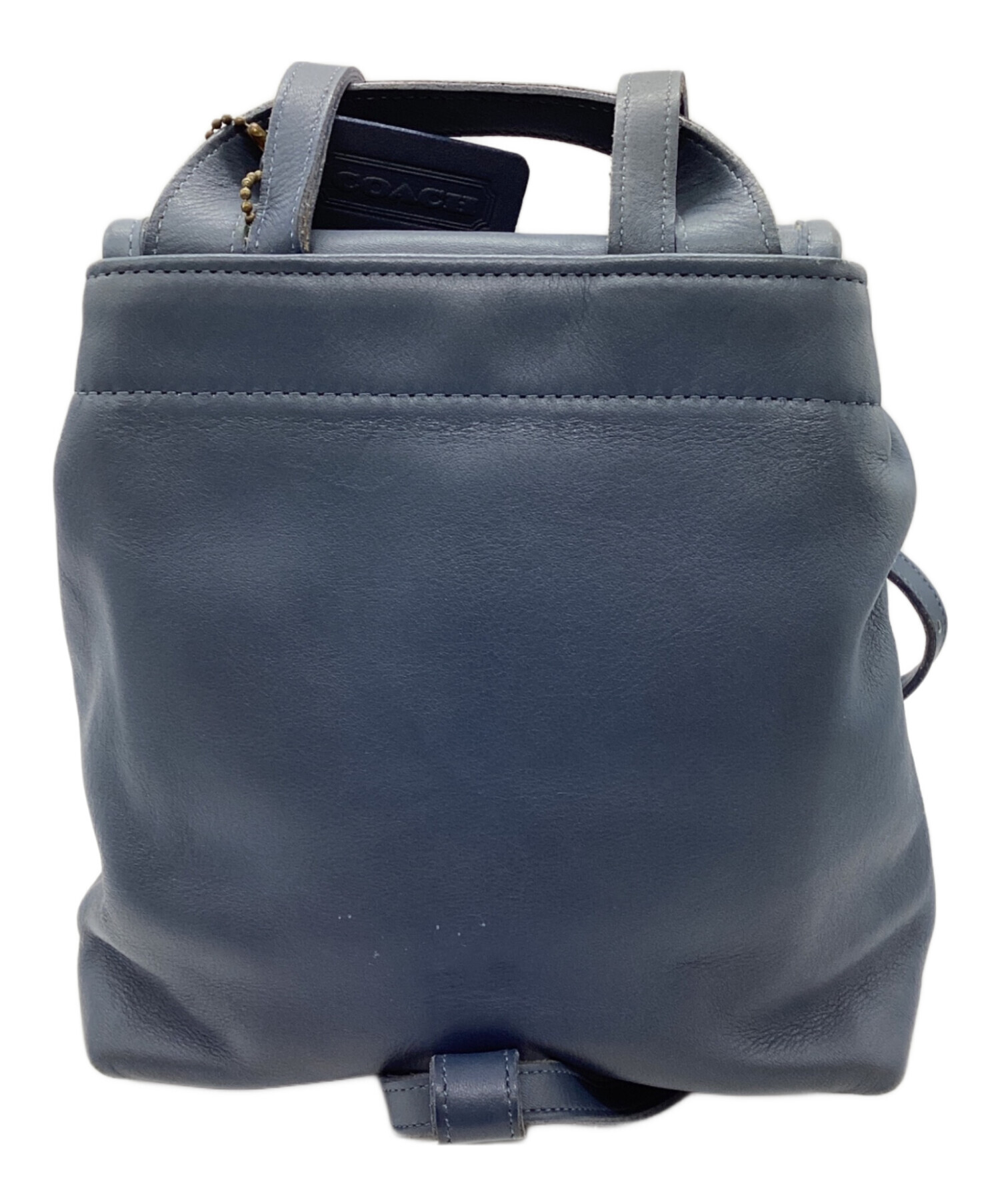 中古・古着通販】COACH (コーチ) レザーミニリュック ネイビー