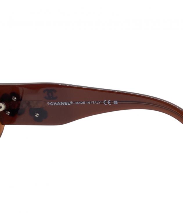 中古・古着通販】CHANEL (シャネル) カメリア サングラス ブラウン