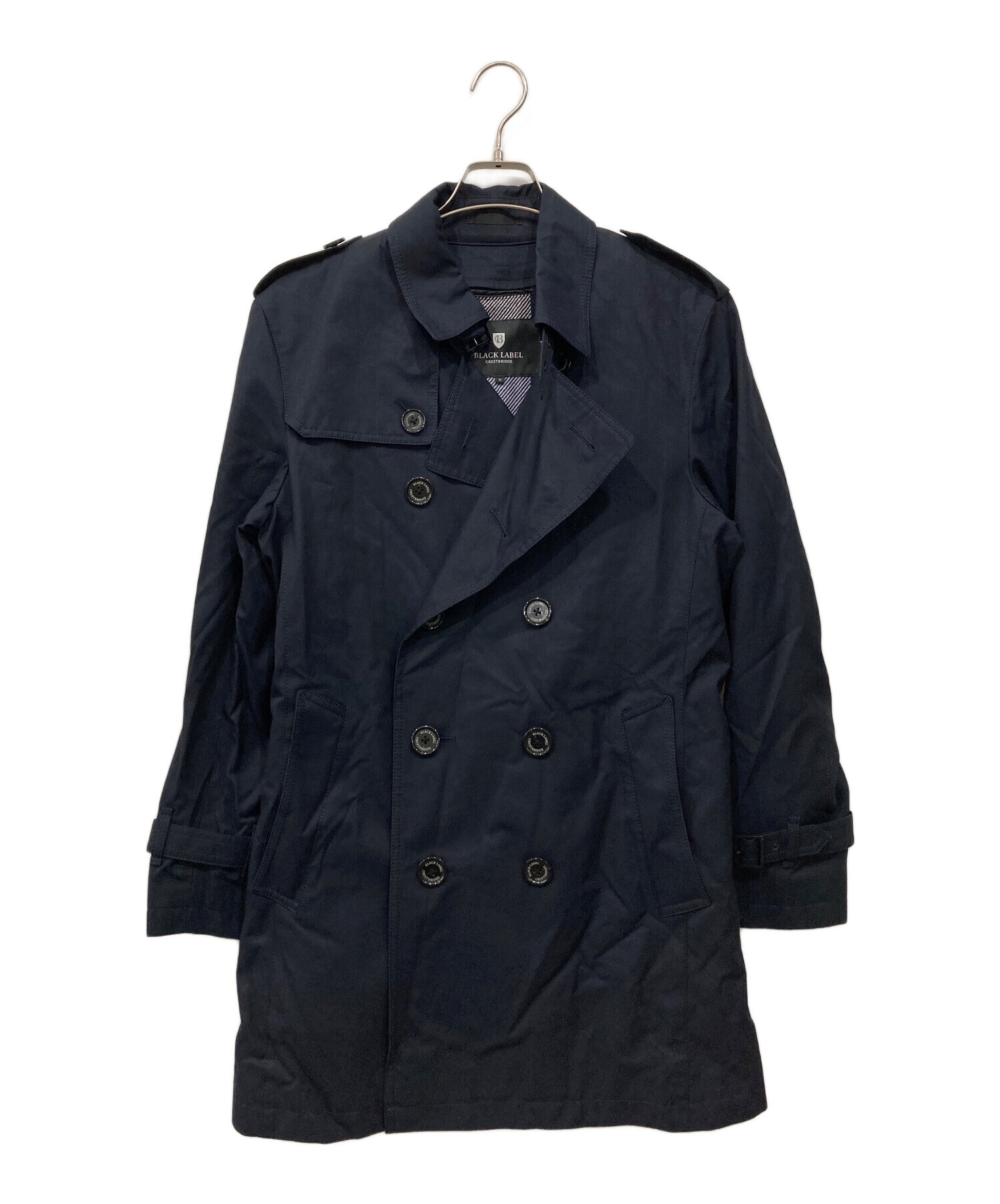 ブラックトレンチコート　Black Label Crestbridge Lサイズ 中古・古着通販】BLACK LABEL CRESTBRIDGE (ブラックレーベル クレスト