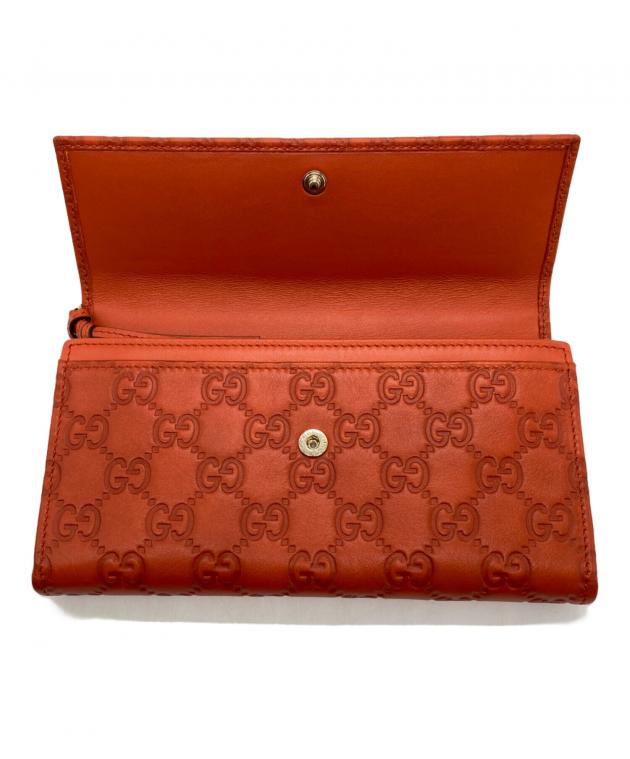 中古・古着通販】GUCCI (グッチ) 長財布 オレンジ｜ブランド・古着通販