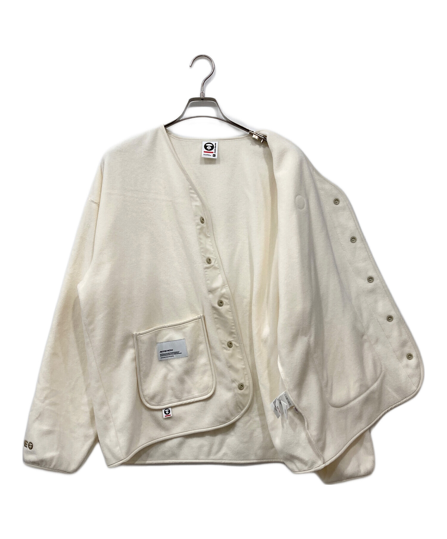 Apee カーディガン ホワイト 専用ページになります 中古・古着通販】A BATHING APE (アベイシングエイプ) ノーカラー