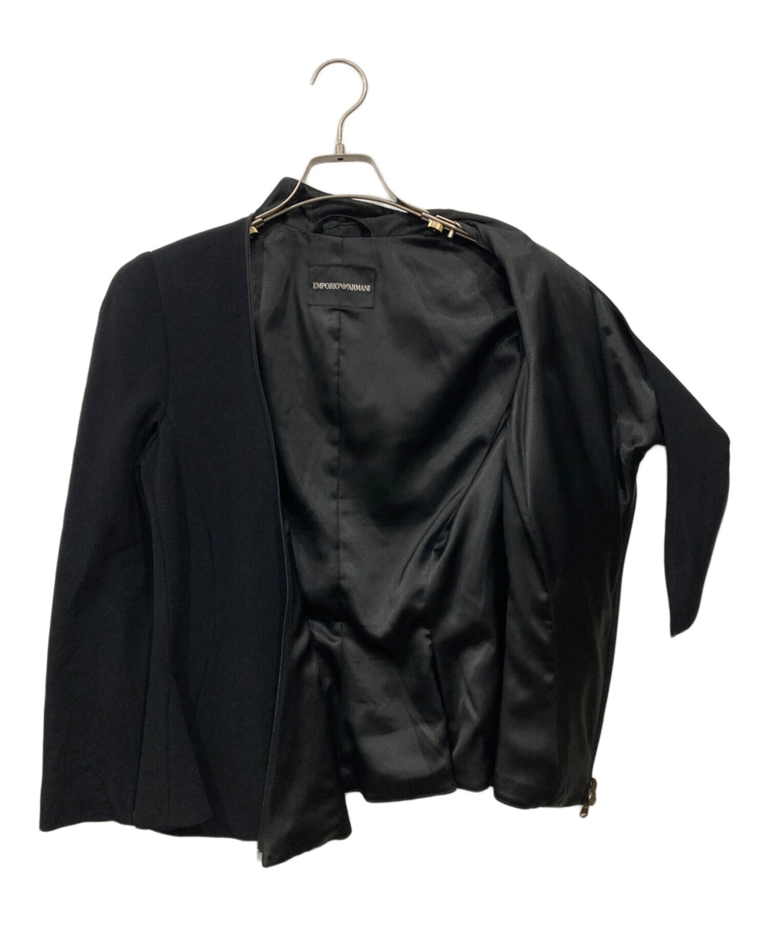 EMPORIO ARMANI ビジューノーカラージャケット 中古・古着通販】EMPORIO ARMANI (エンポリオ アルマーニ) ノーカラー