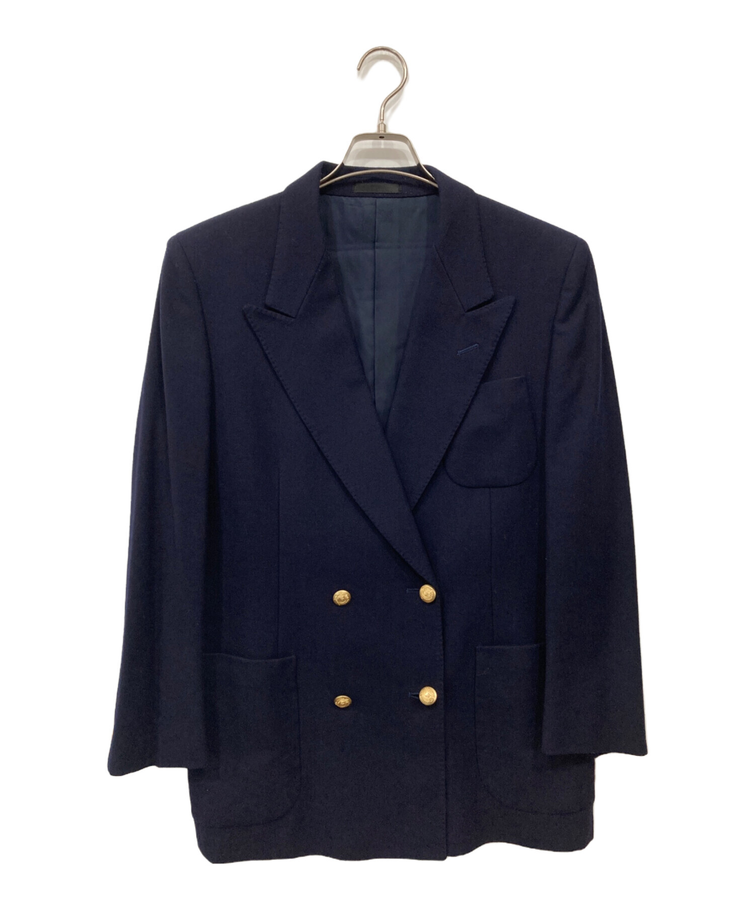 美品 バーバリーロンドン 紺ブレ 金ボタン モヘヤ混 AB5 中古・古着通販】Burberry's (バーバリーズ) 金釦紺ブレザー ネイビー